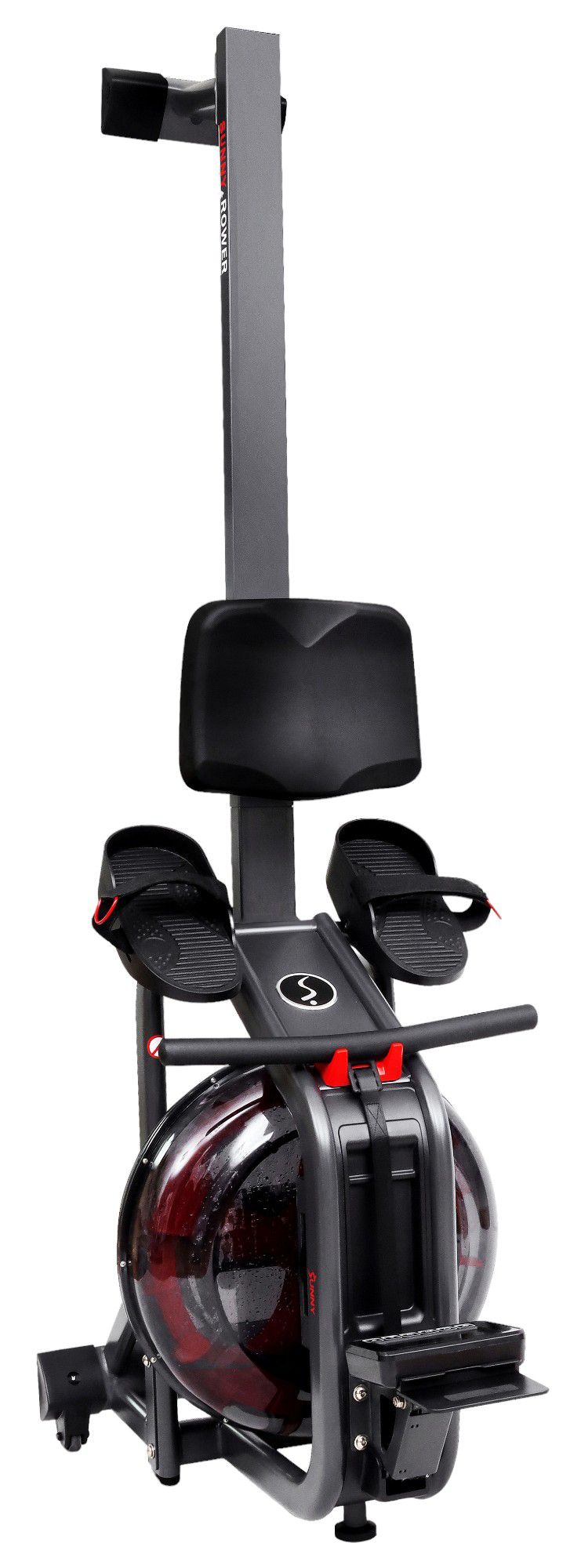 Sunny Health & Fitness Smart Obsidian 500 M Water Rowing Machine With Performance Monitor product image