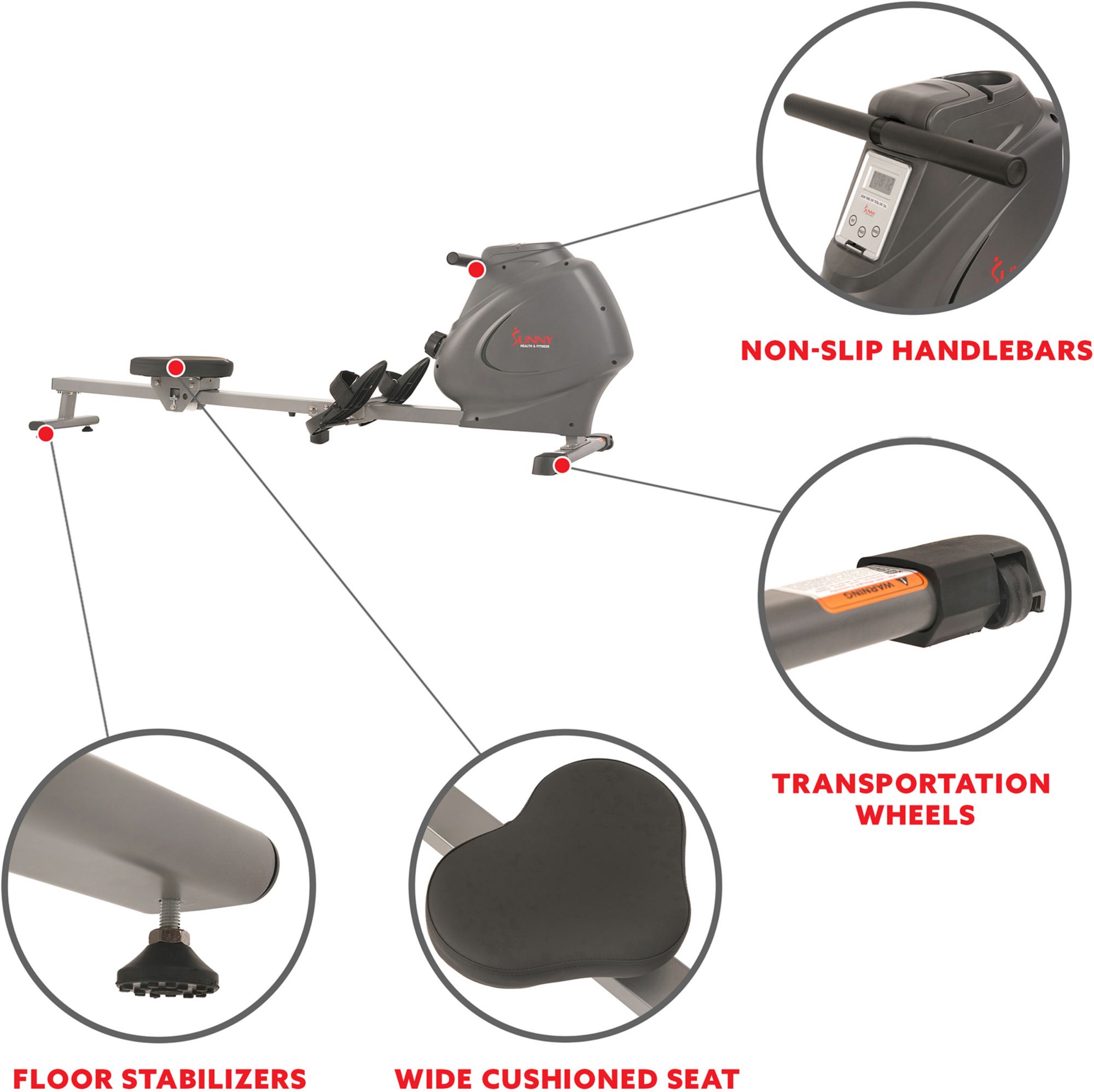 Sunny Health & Fitness SPM Magnetic Rowing Machine product image