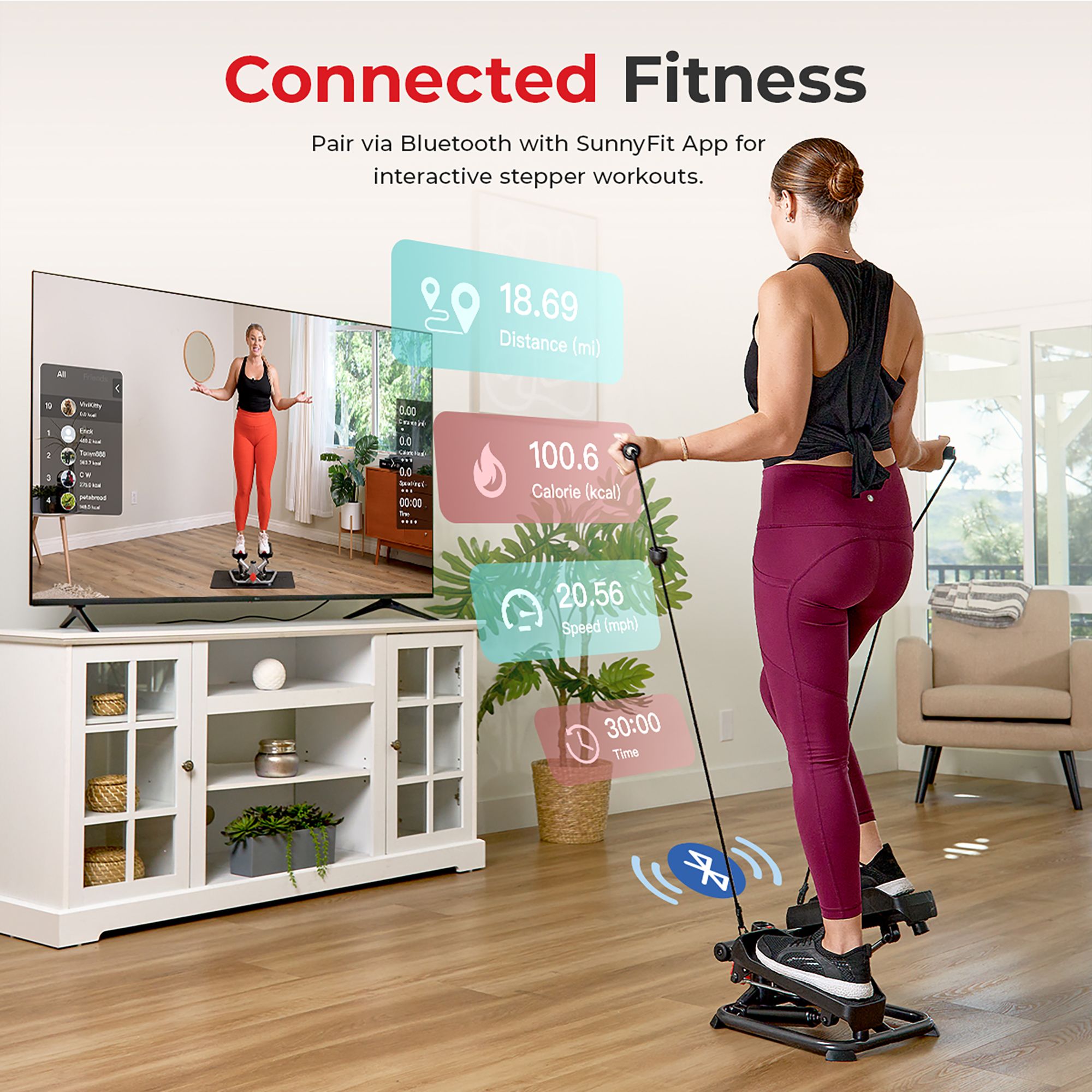 Sunny Health & Fitness Smart Twist Stepper Machine product image