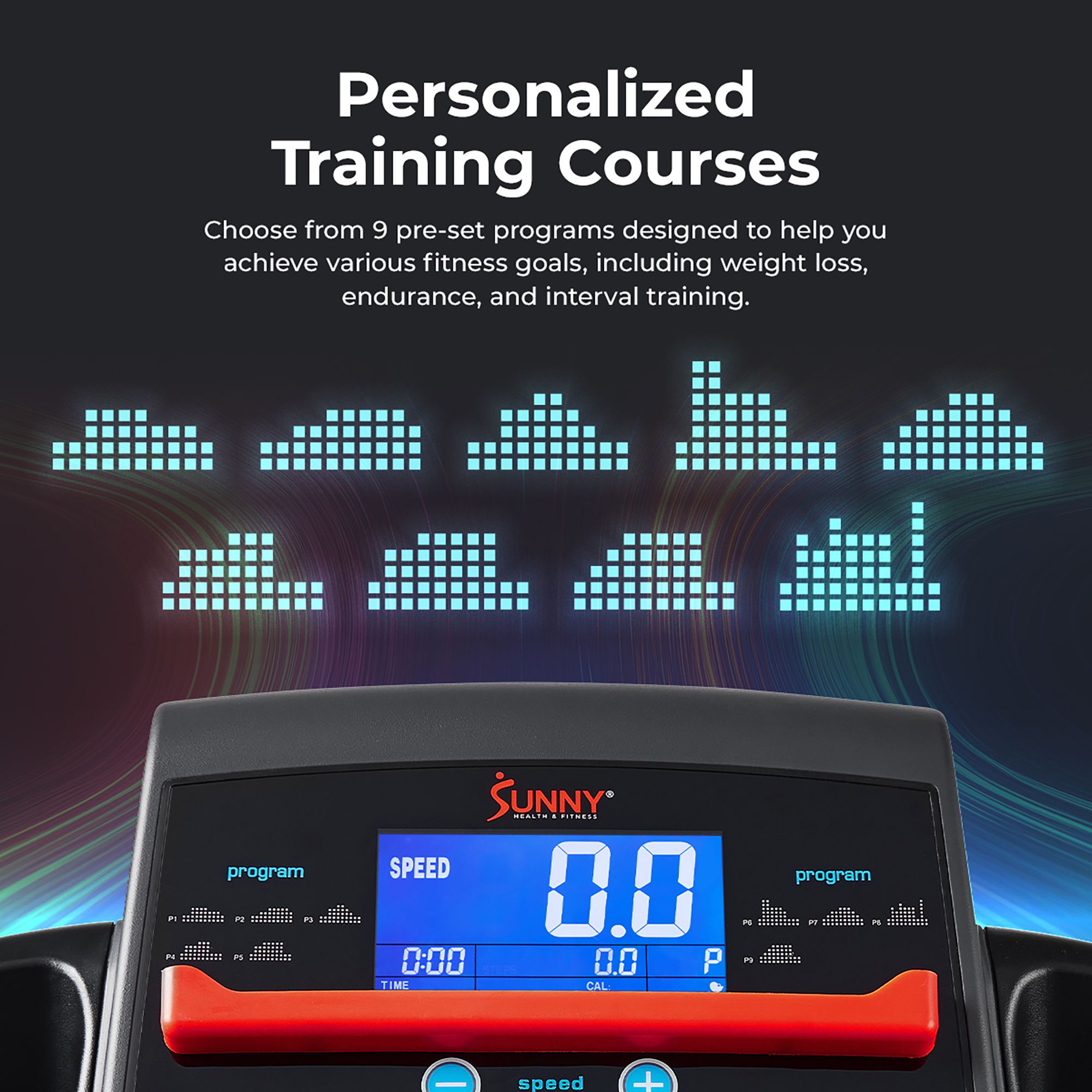 Sunny Health & Fitness Manual Incline Smart Treadmill product image