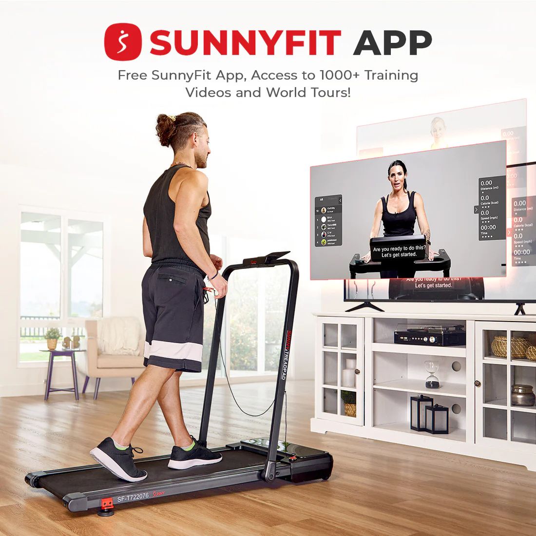 Sunny Health & Fitness Auto Incline Treadpad Treadmill product image