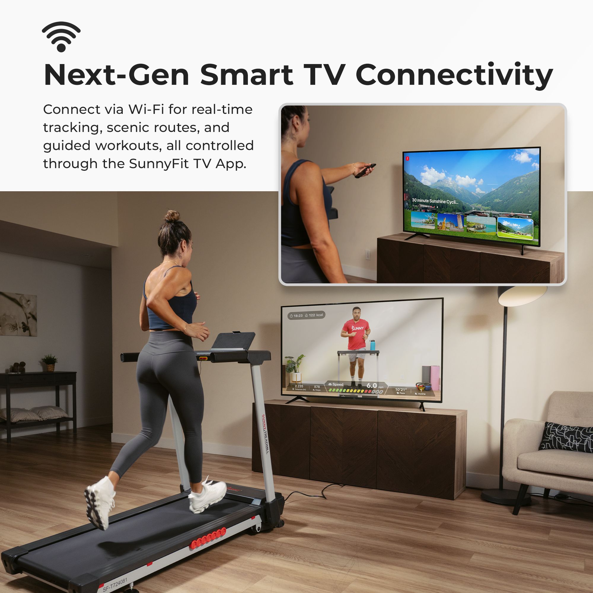 Sunny Health & Fitness Smart Pace 500 Treadmill product image