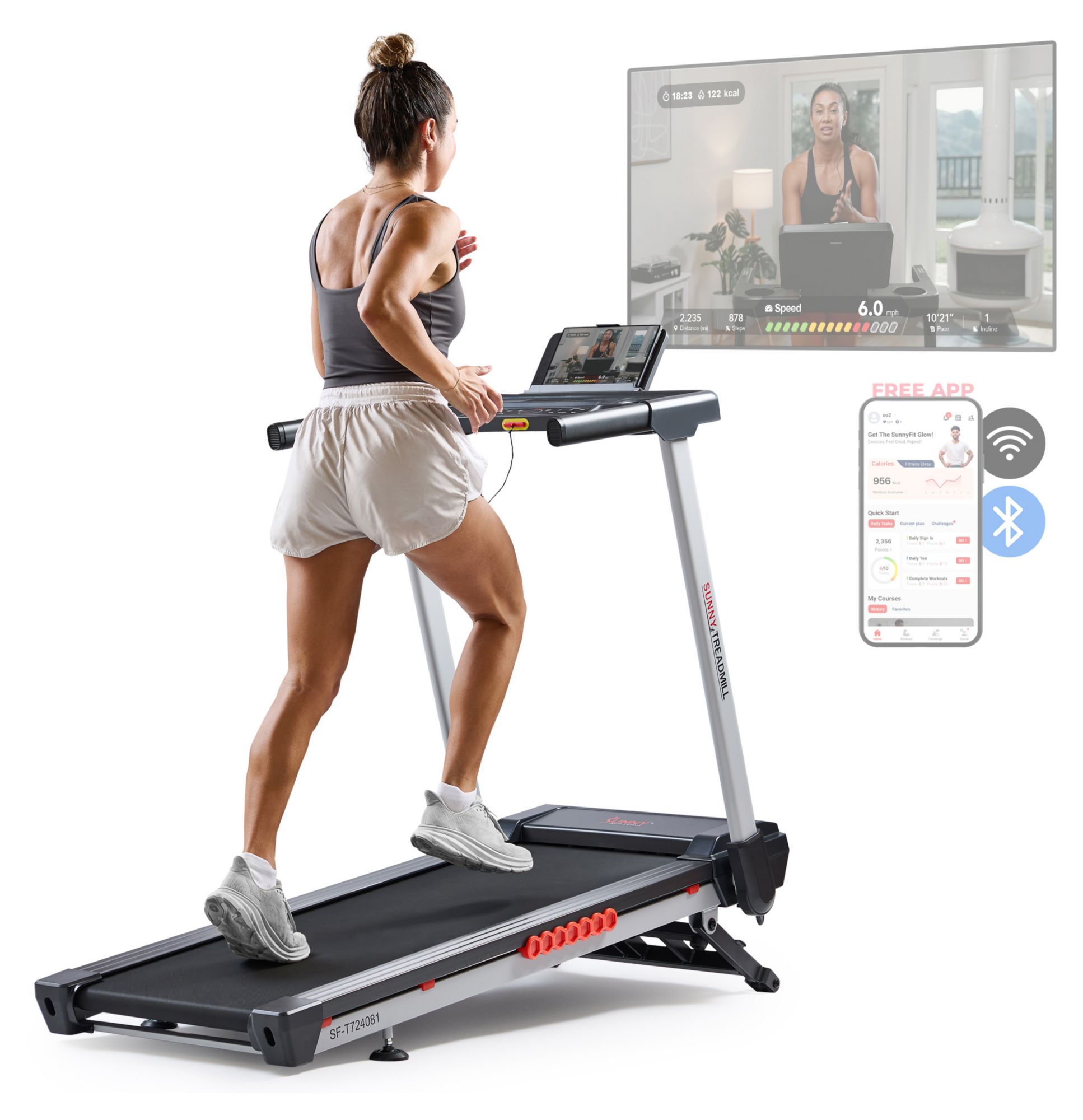 Sunny Health & Fitness Smart Pace 500 Treadmill product image