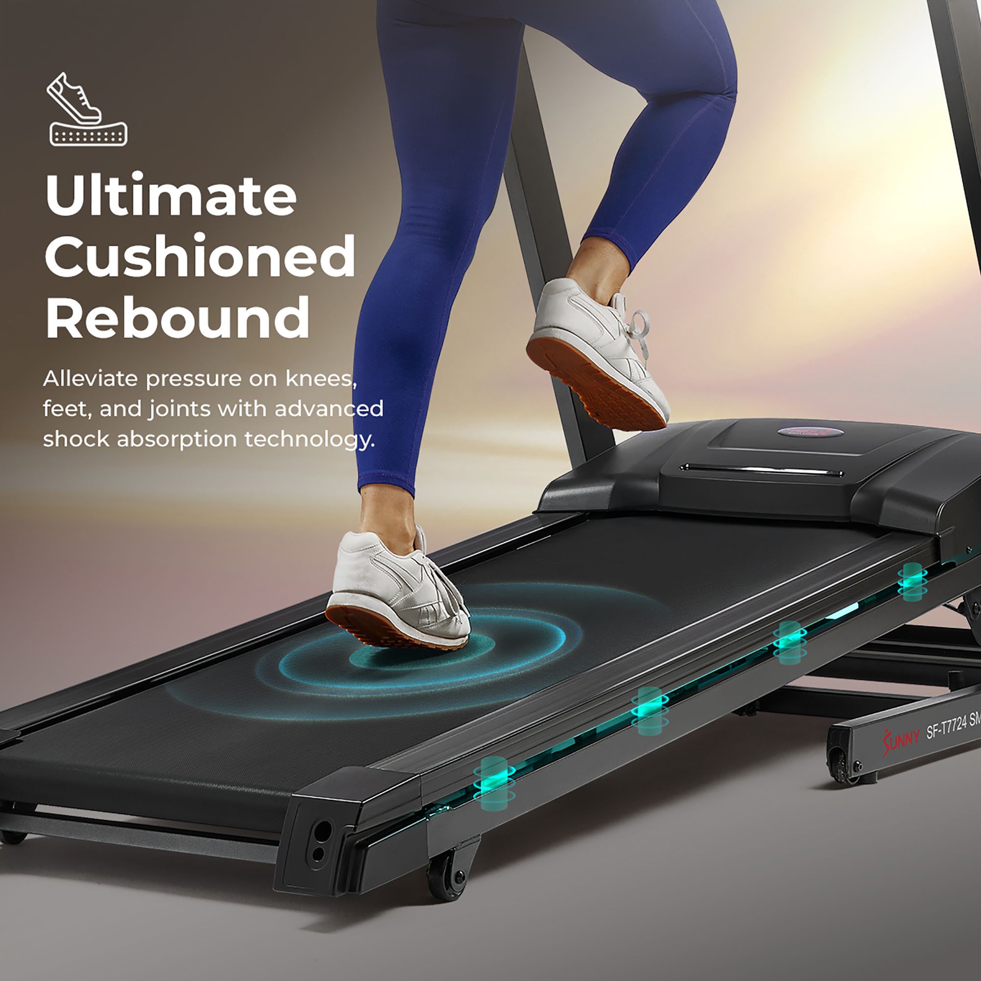 Sunny Health & Fitness Auto Incline Smart Treadmill product image