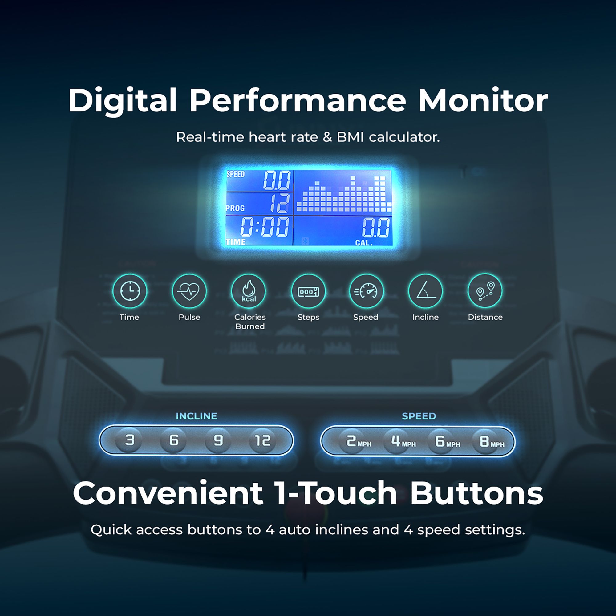 Sunny Health & Fitness Auto Incline Smart Treadmill product image