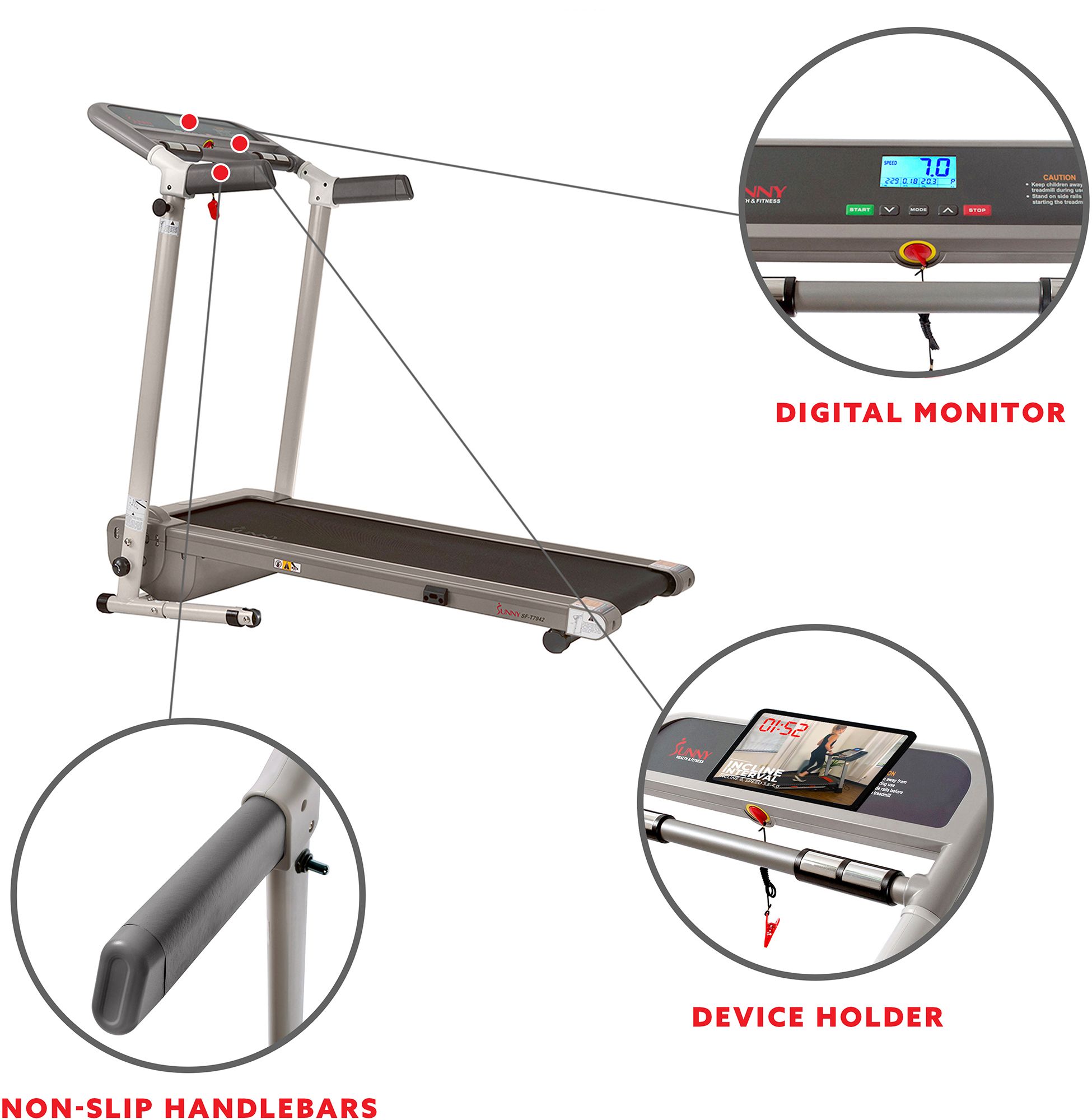Sunny Health & Fitness Foldable Walking Treadmill product image