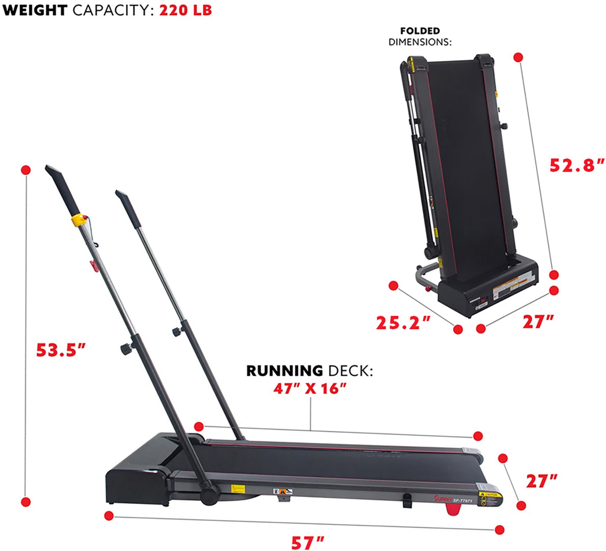 Sunny Health & Fitness Slim Fold Trekpad Treadmill product image