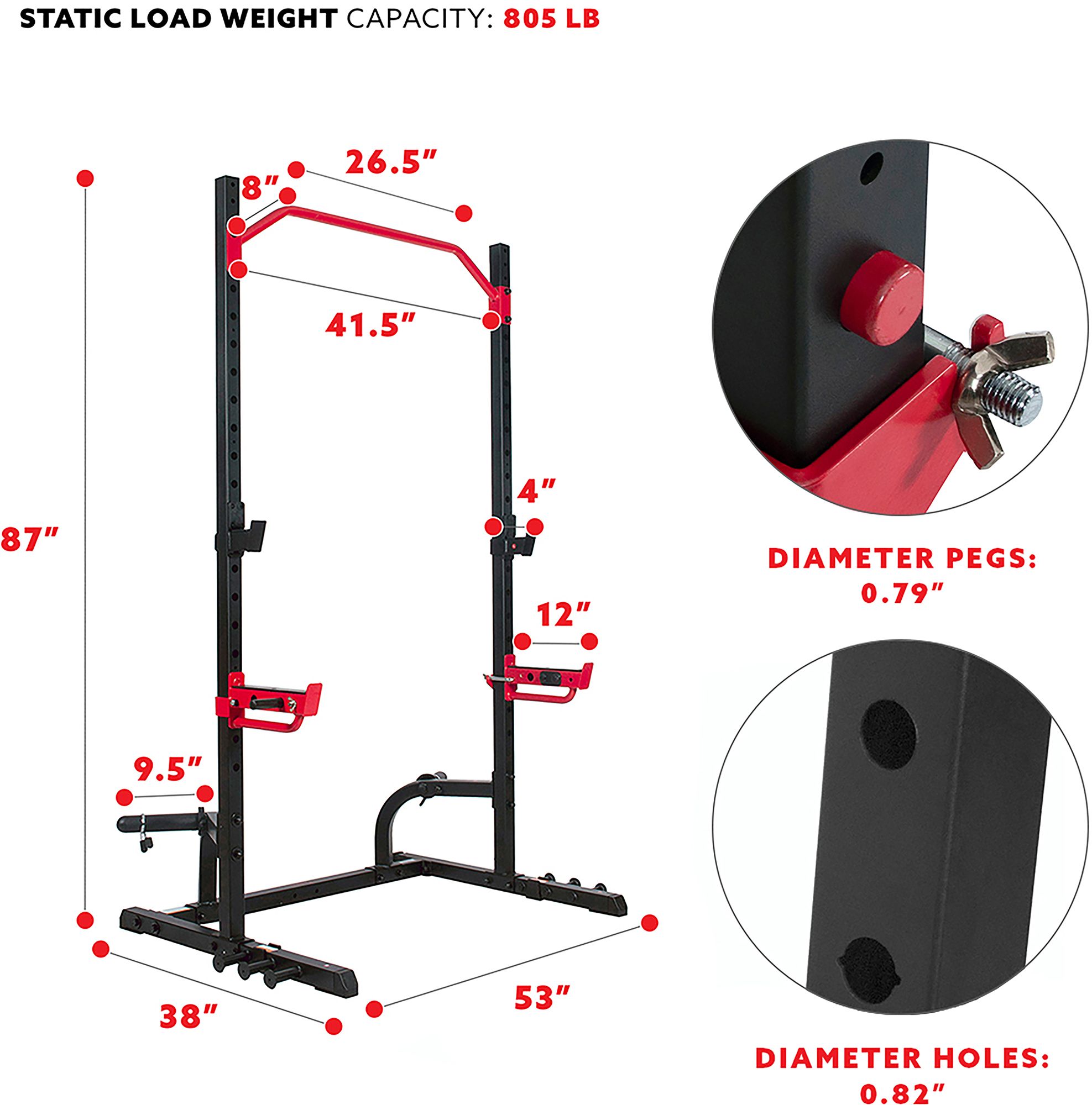 Sunny Health & Fitness Power Zone Squat Stand product image