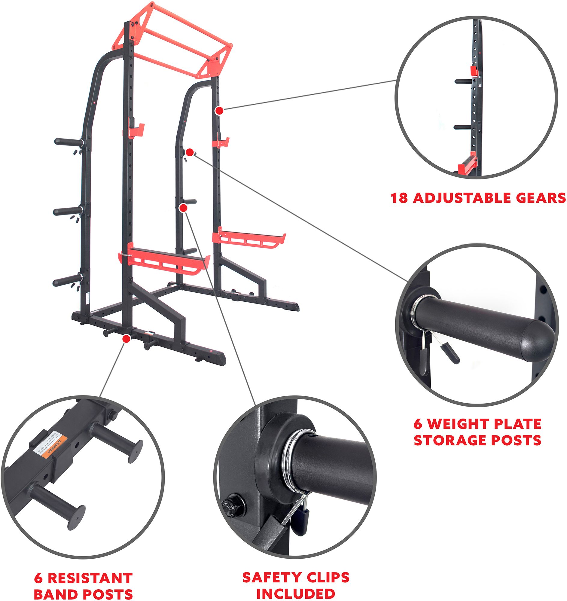 Sunny Health & Fitness Power Zone Half Rack Strength Cage product image