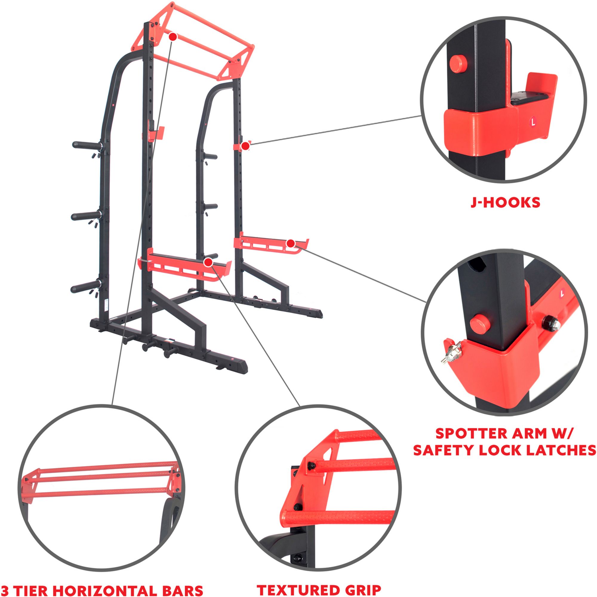 Sunny Health & Fitness Power Zone Half Rack Strength Cage product image