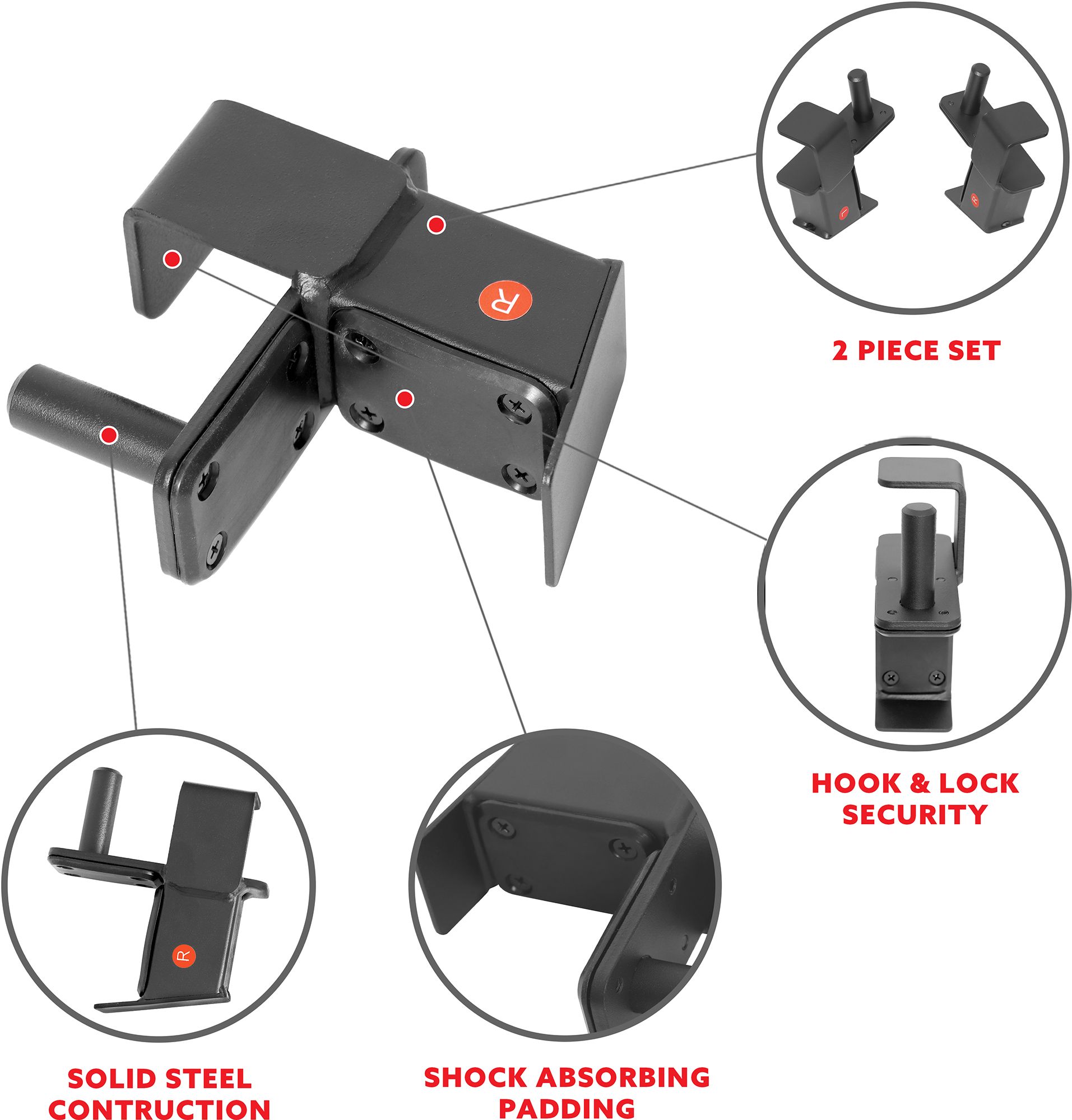 Sunny Health & Fitness J-Hook Power Racks Attachment