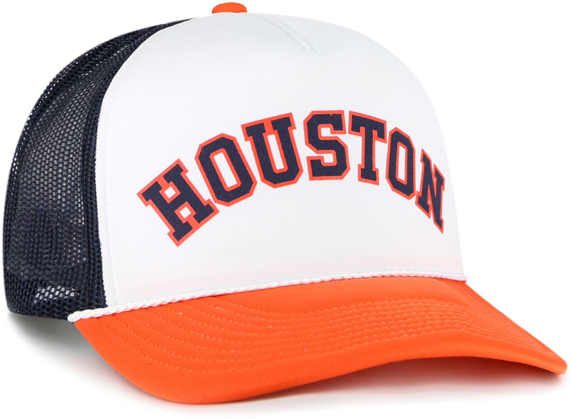 '47 Adult Houston Astros Navy Script Trucker Hat