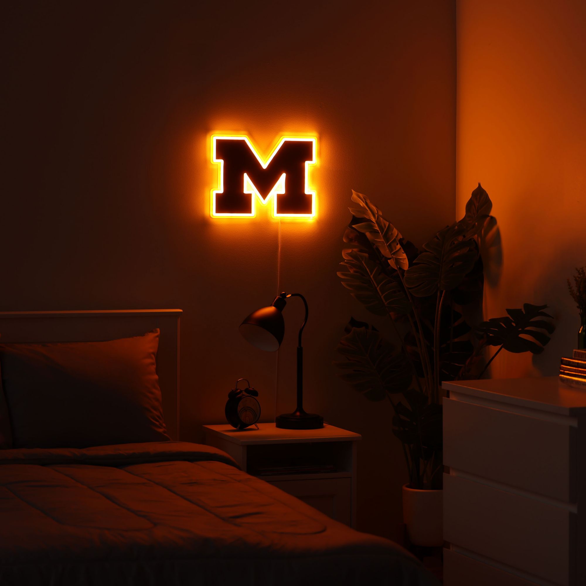 FOCO Michigan Wolverines Neon Light-Up Sign product image