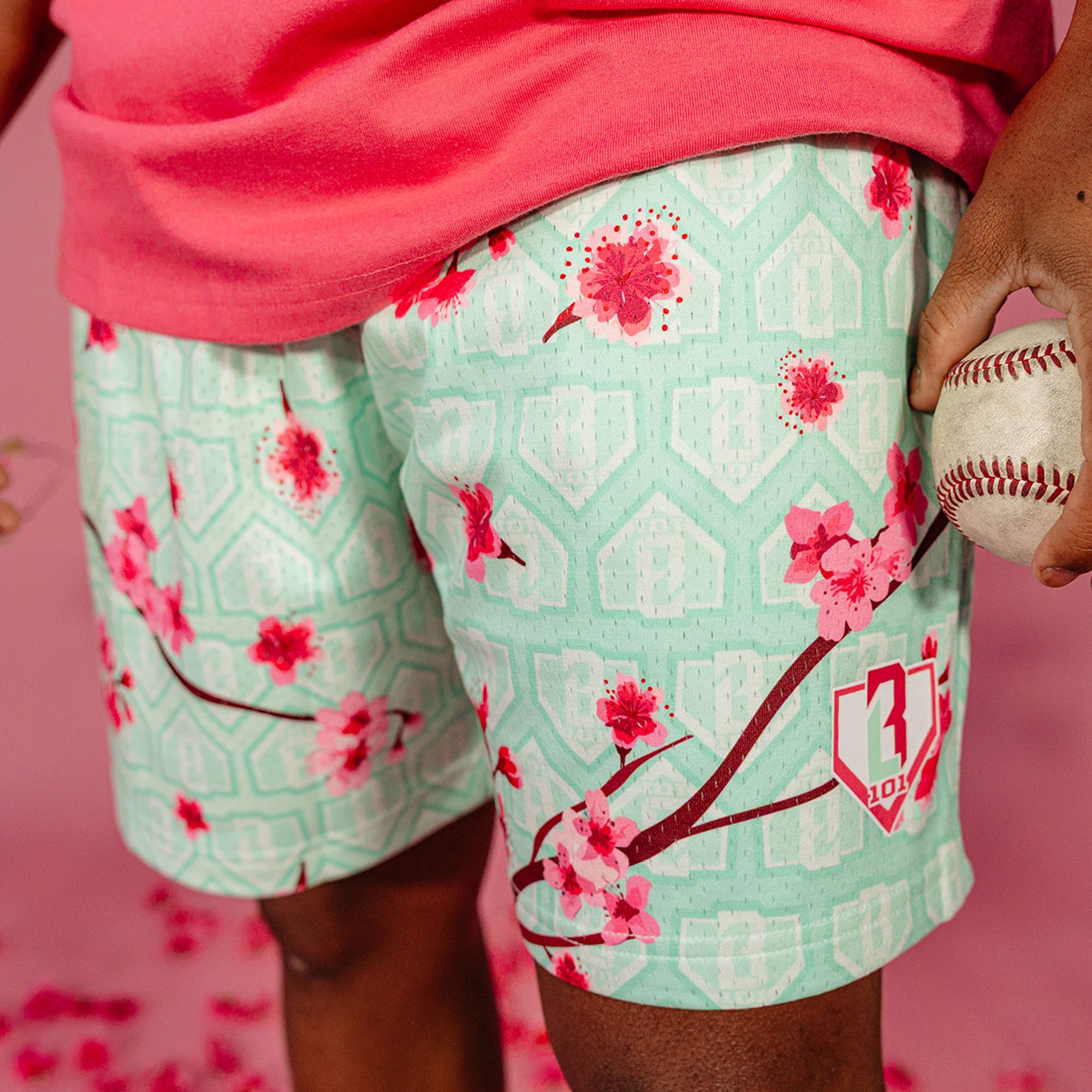 Baseball Lifestyle 101 Adult Cherry Blossom Shorts product image