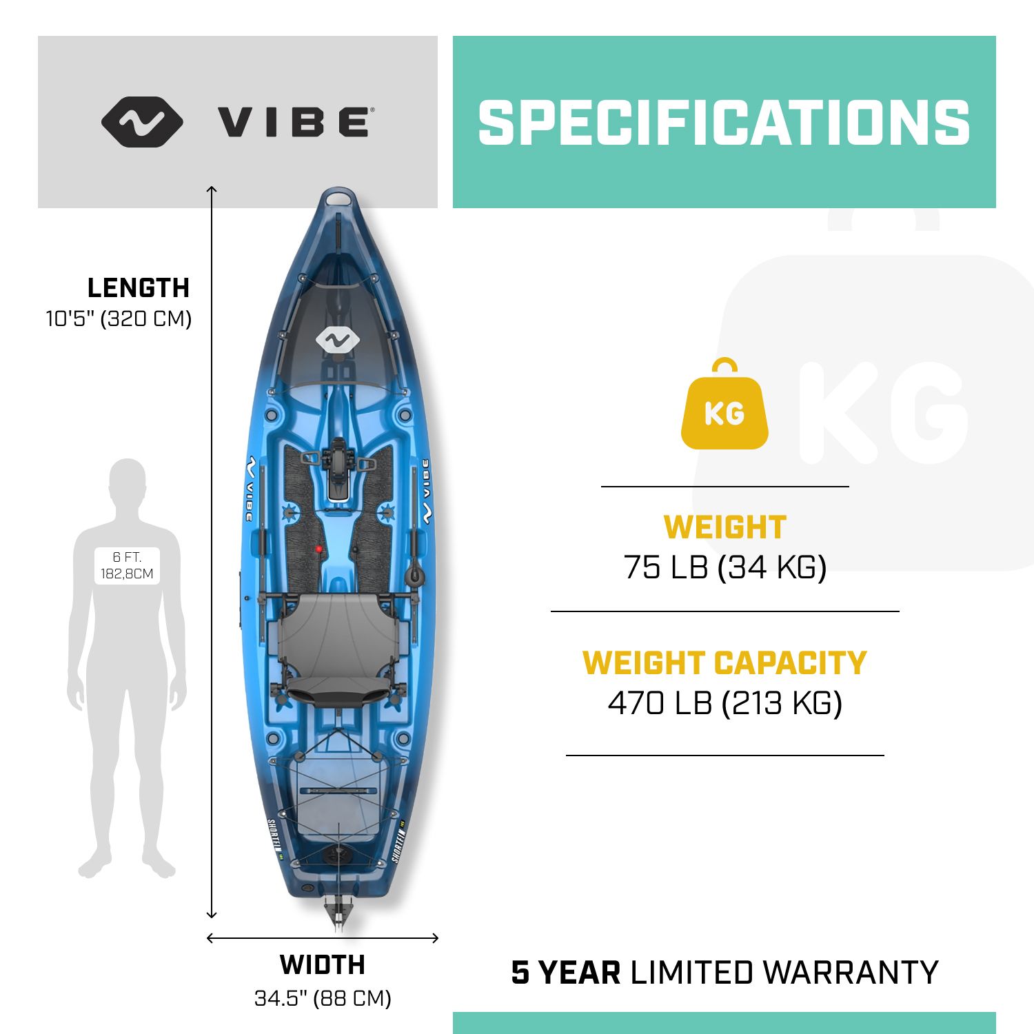 Vibe Shortfin 105 Kayak product image
