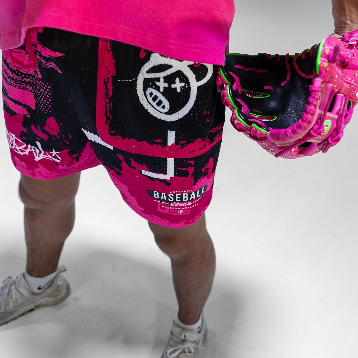 Baseball Lifestyle 101 Boys' 5” Pink Collection Shorts product image