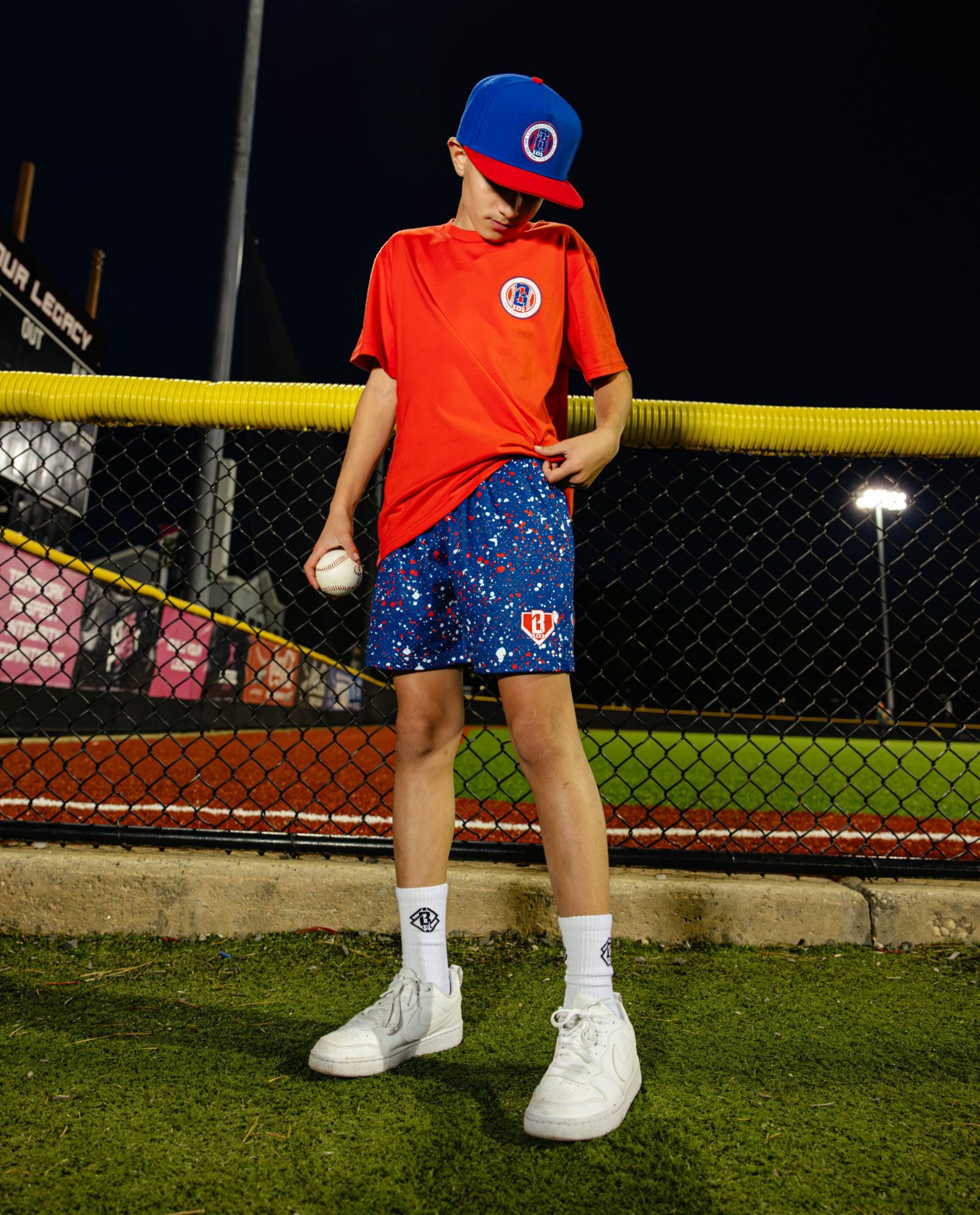 Baseball Lifestyle 101 Boys' USA Splatter Shorts product image