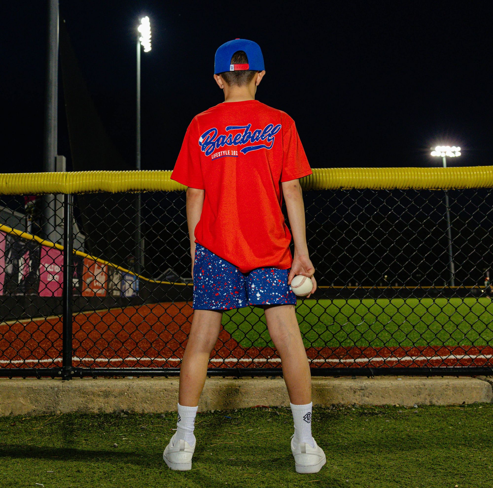 Baseball Lifestyle 101 Boys' USA Splatter Shorts product image