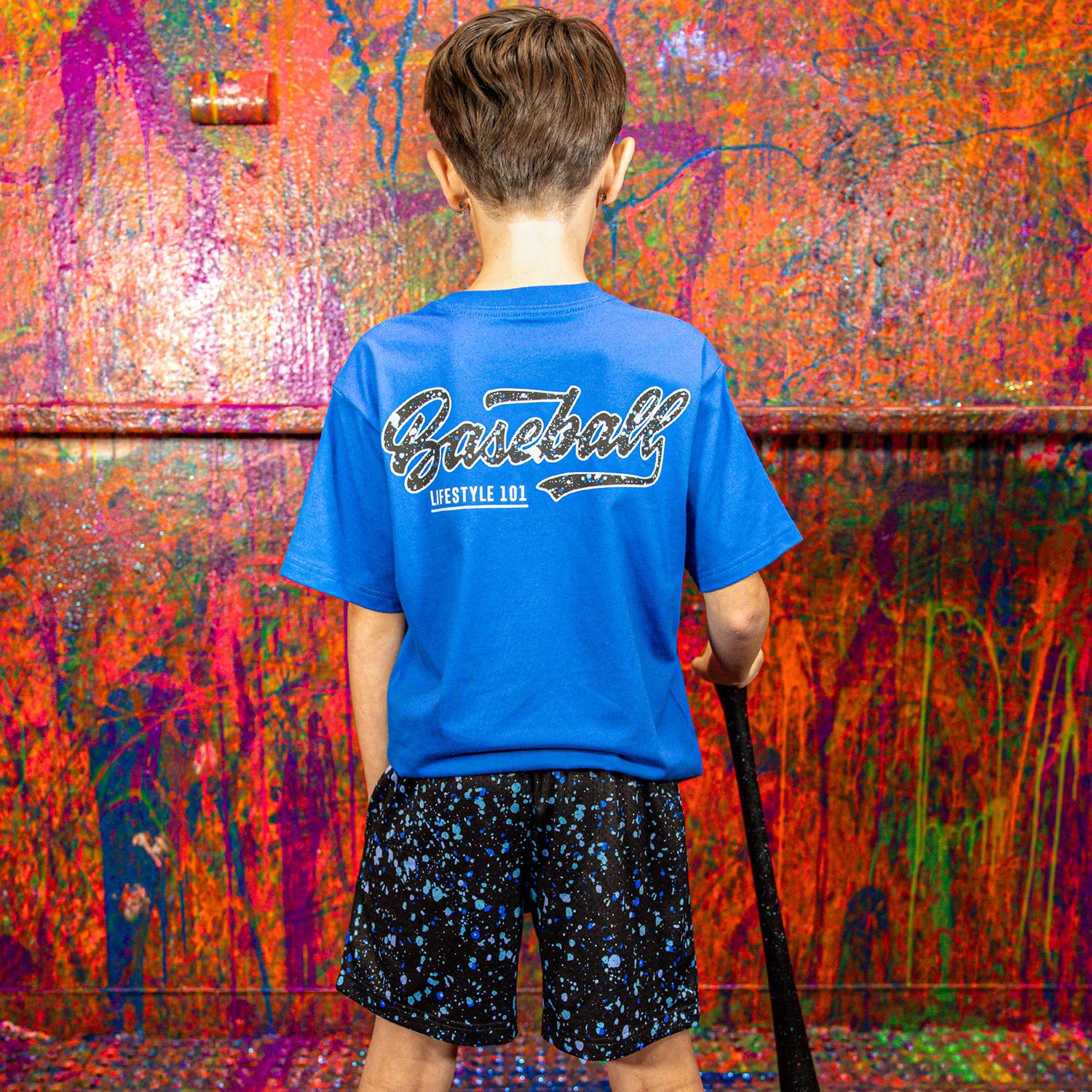 Baseball Lifestyle 101 Boys' Splatter Shorts product image