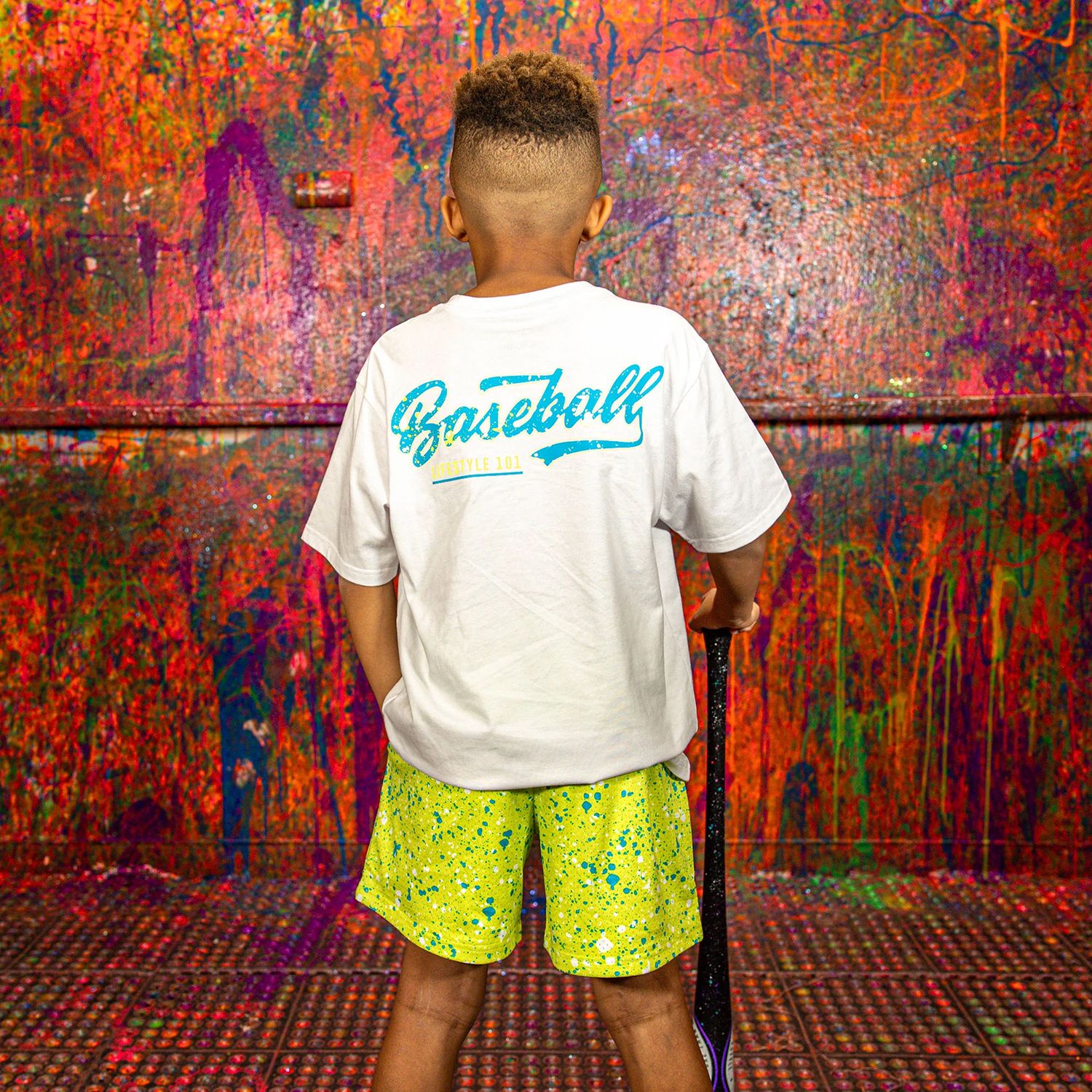 Baseball Lifestyle 101 Boys' Splatter Shorts product image