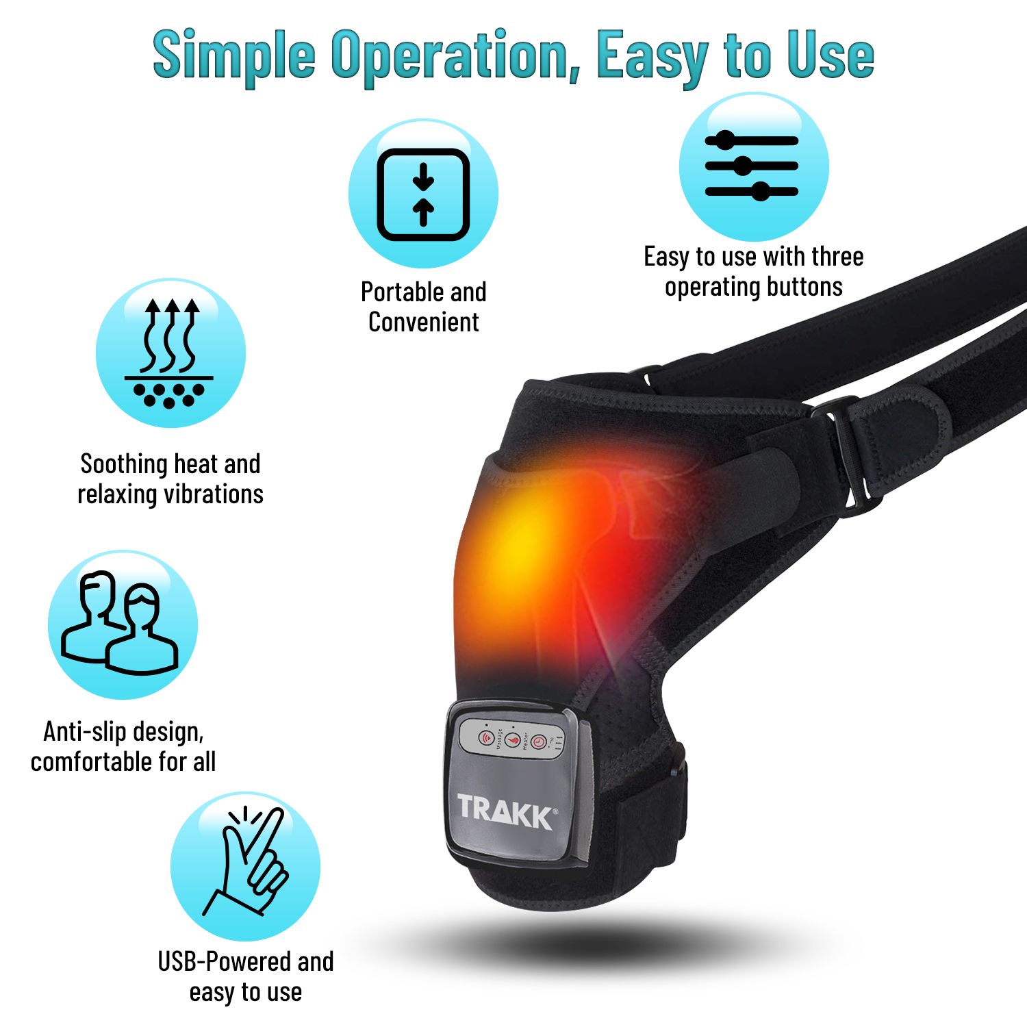 TRAKK Heating Massager Shoulder Wrap product image