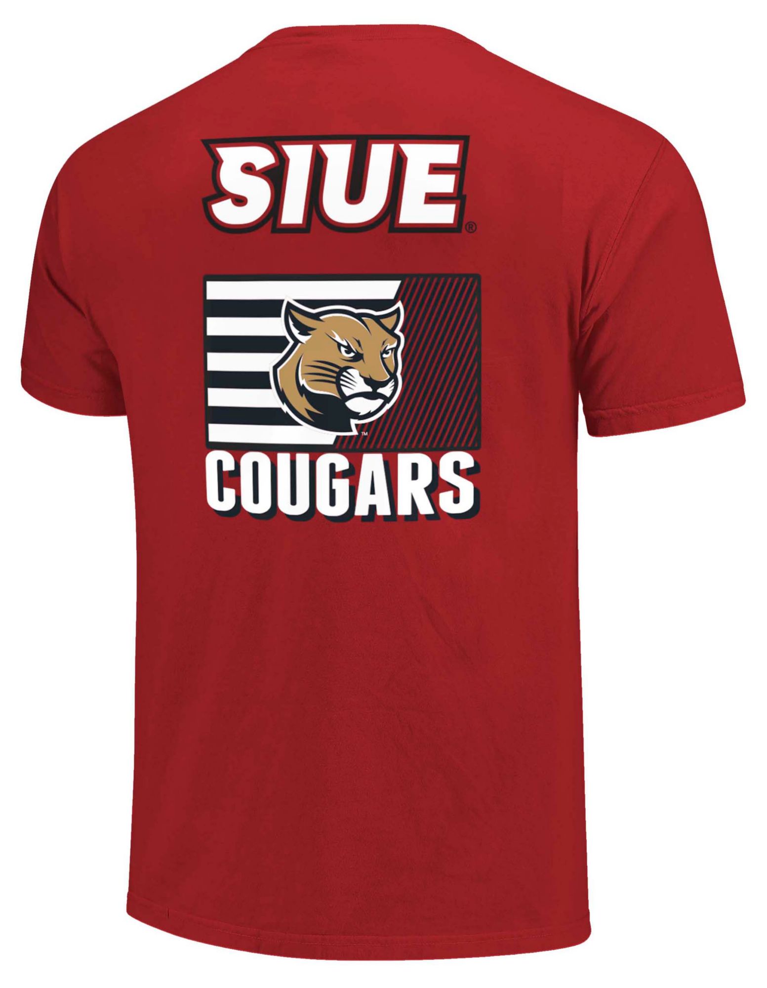 Image One Men's SIU Edwardsville Cougars Red Textured T-Shirt product image