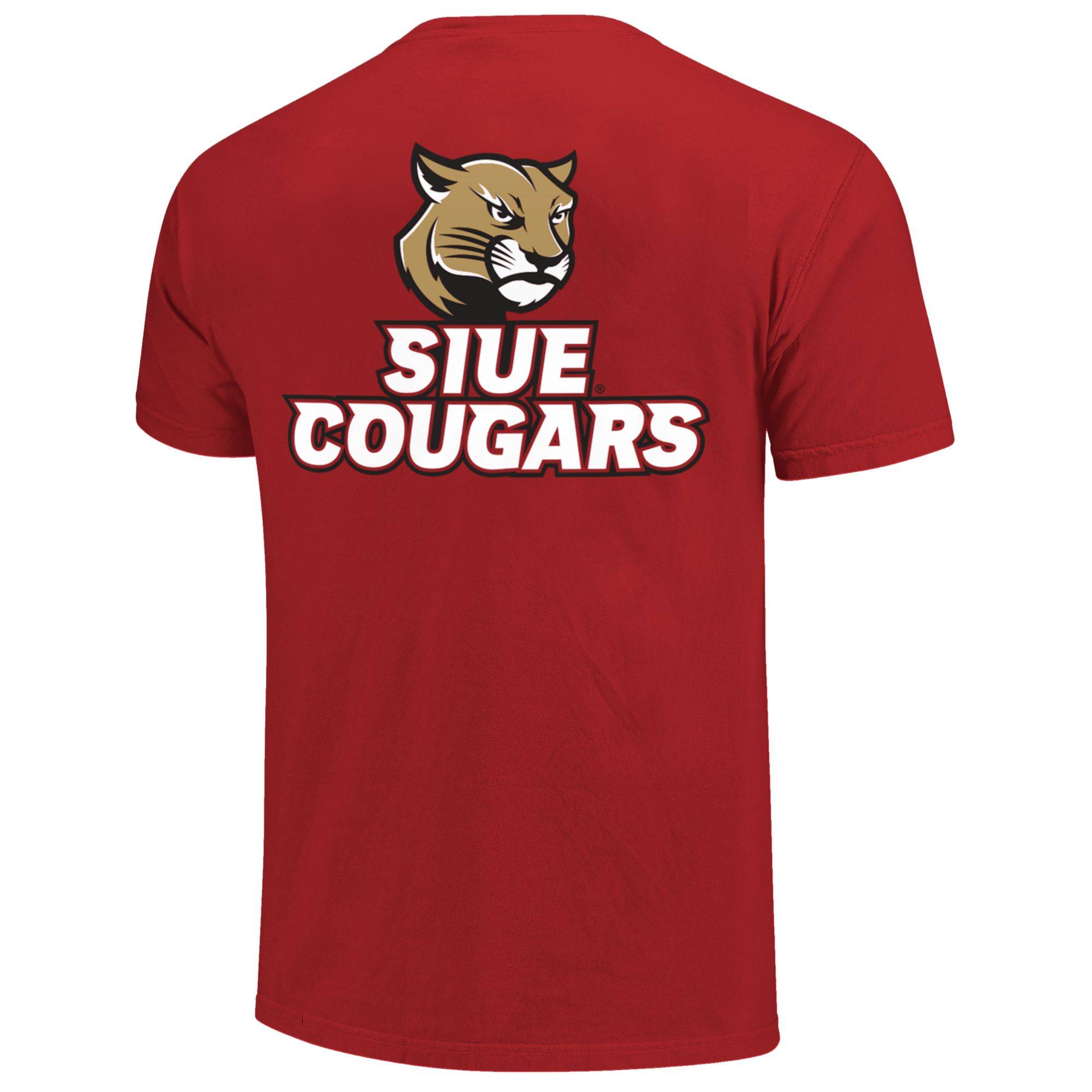 Image One Men's SIU  Edwardsville Cougars Red Mascot Arch T-Shirt product image