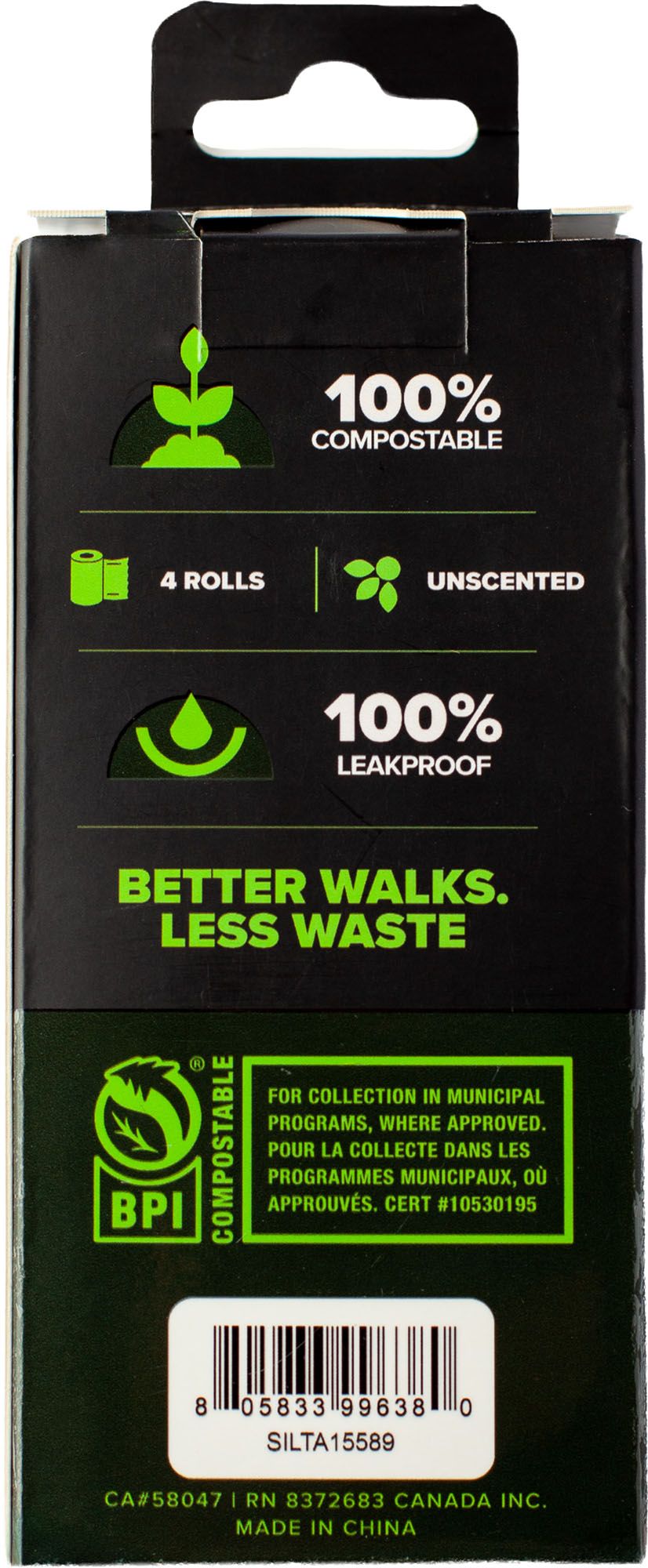 Silver Paw Compostable Pet Waste Bags - Leak Proof - 60 Count product image