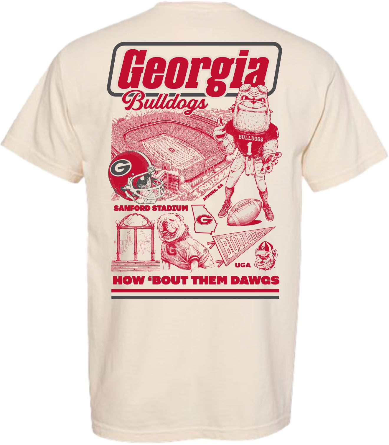 Something Inked Men's Georgia Bulldogs Collage T-Shirt product image
