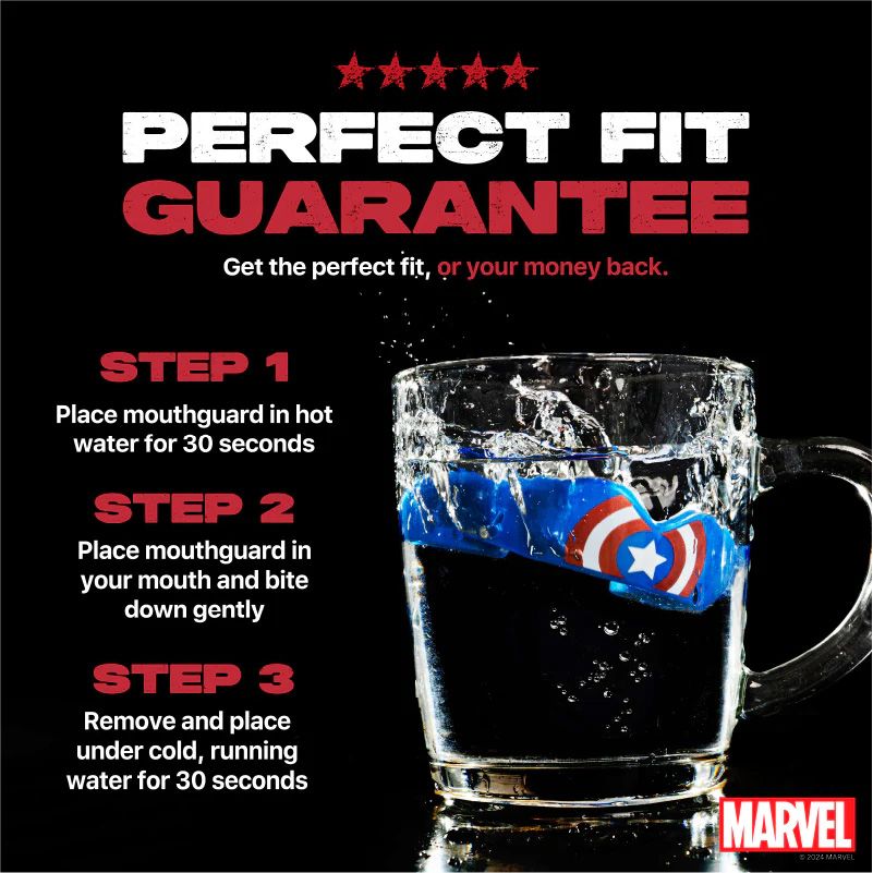 SafeJawz Marvel Captain America Football Mouthguard - Adult product image