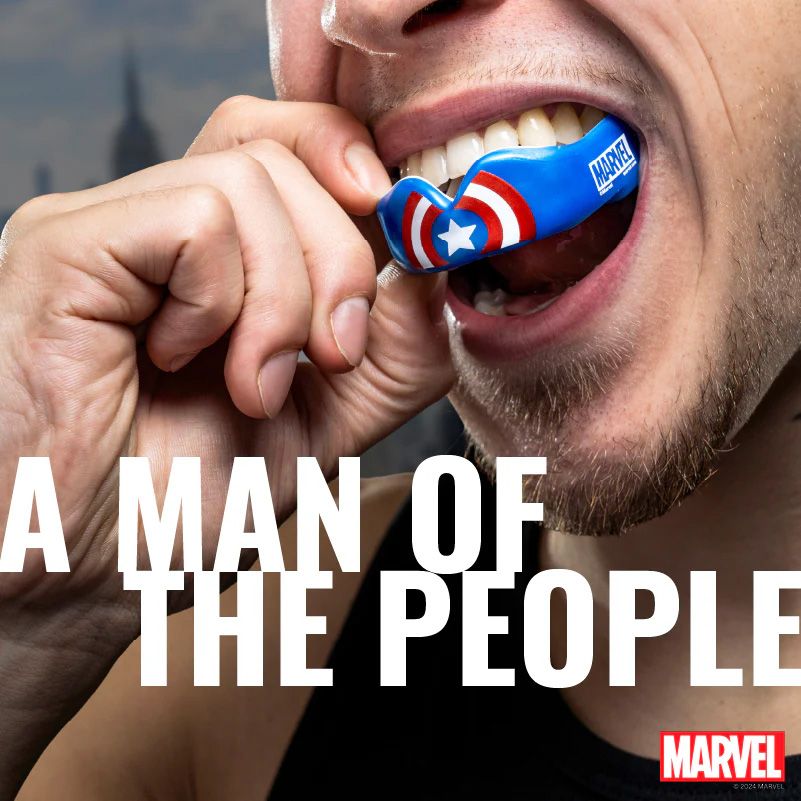 SafeJawz Marvel Captain America Football Mouthguard - Junior product image