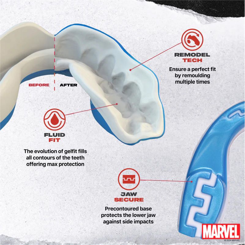 SafeJawz Marvel Captain America Football Mouthguard - Junior product image