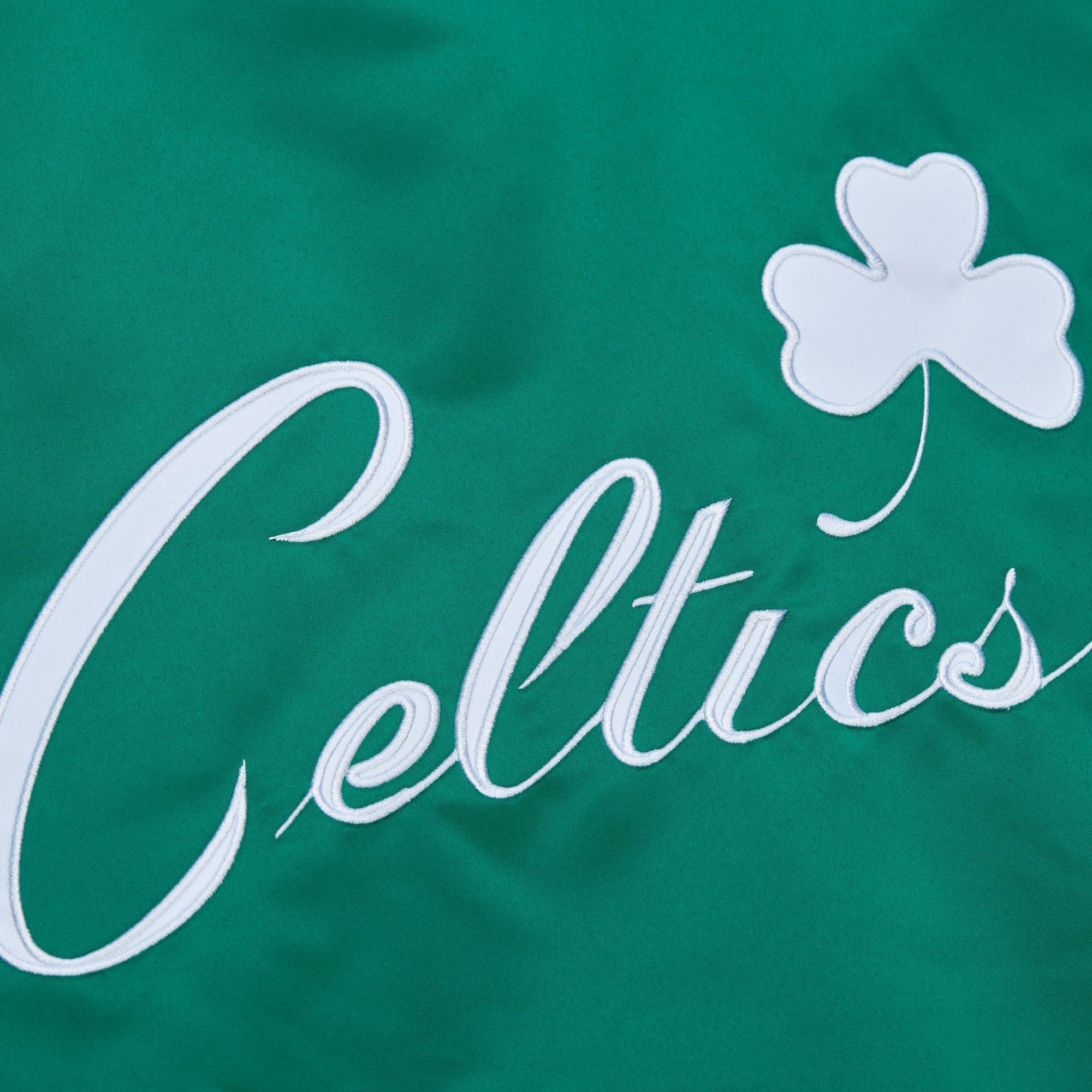 Mitchell & Ness Adult Boston Celtics Vintage Satin Bomber Jacket product image