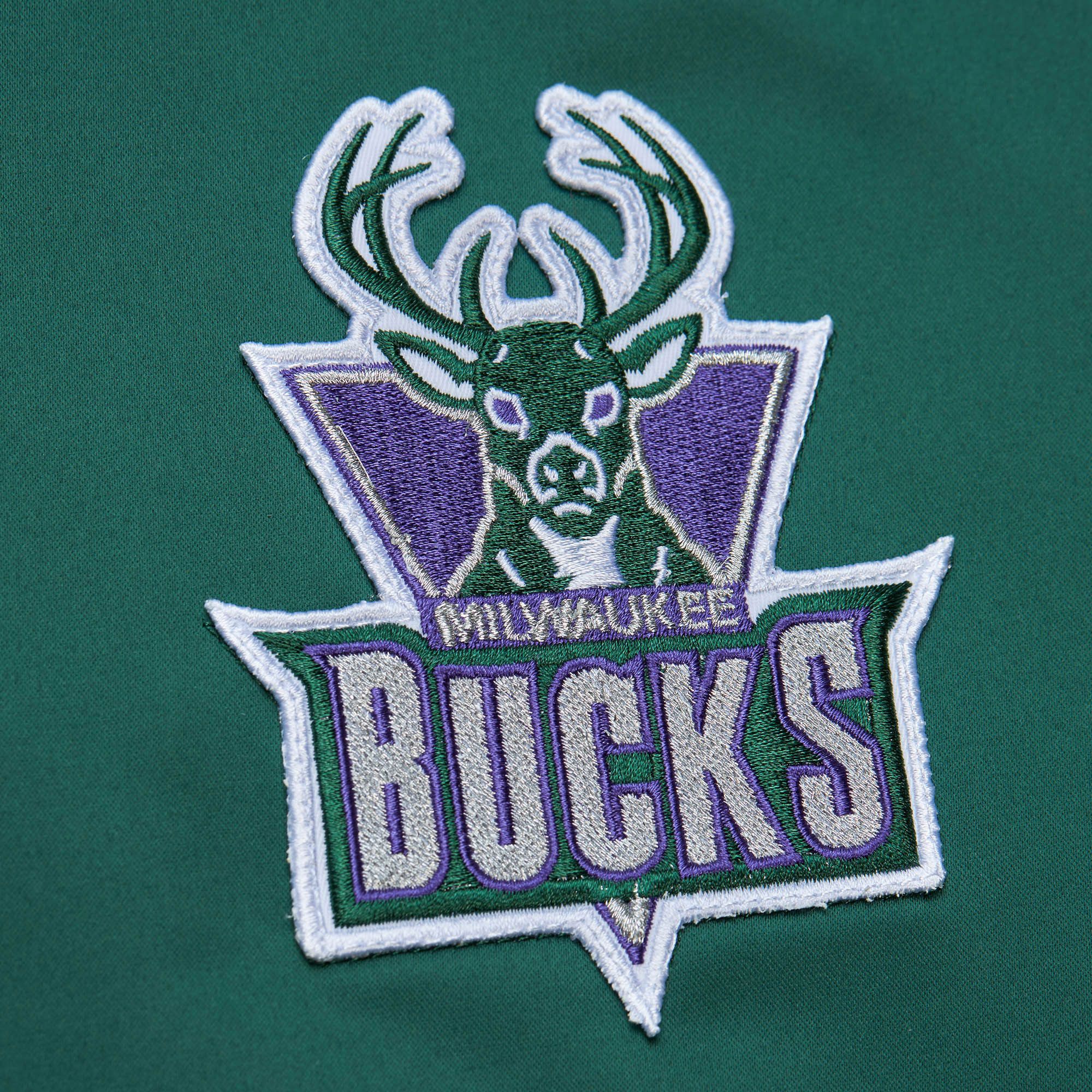Mitchell & Ness Adult Milwaukee Bucks Vintage Satin Bomber Jacket product image