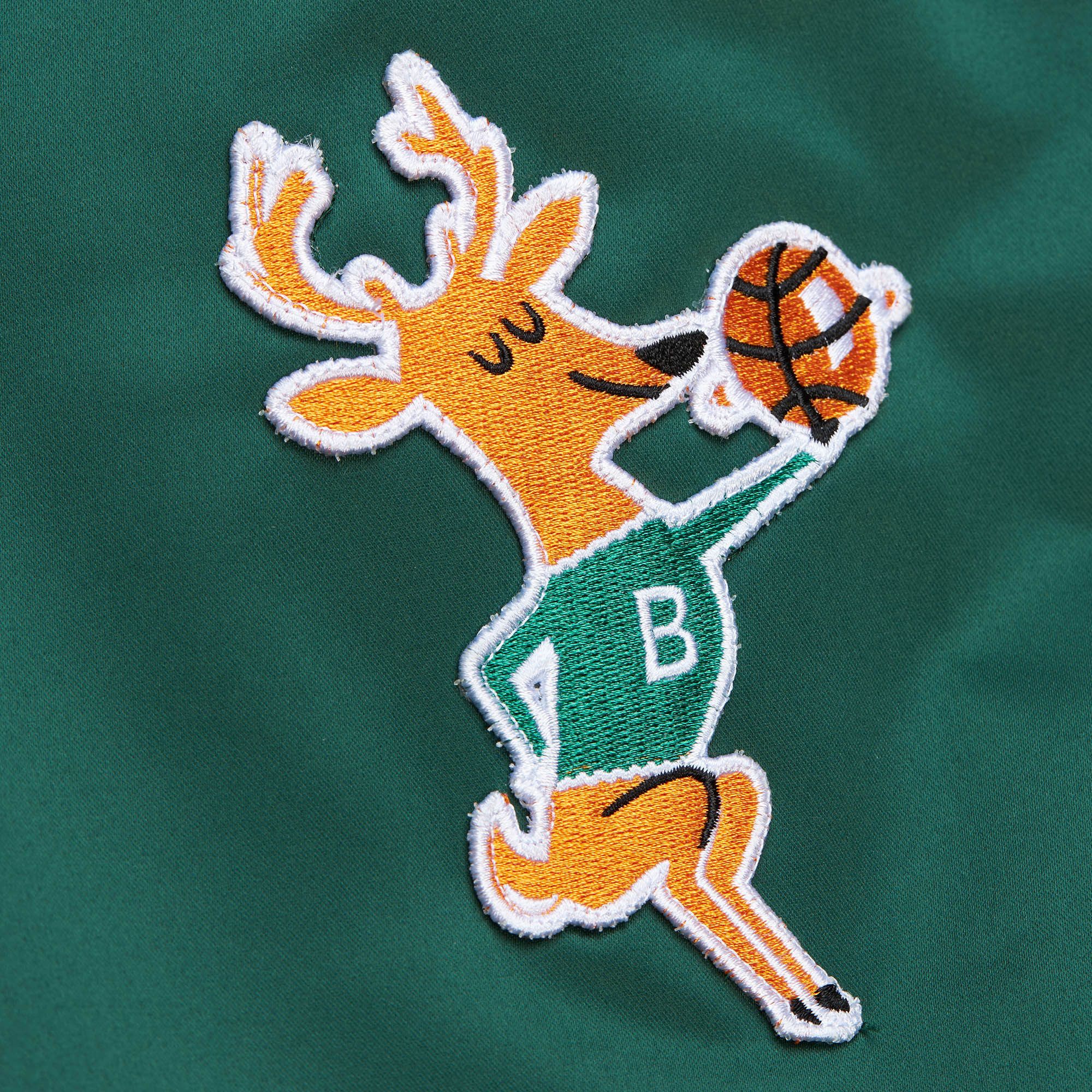 Mitchell & Ness Adult Milwaukee Bucks Vintage Satin Bomber Jacket product image