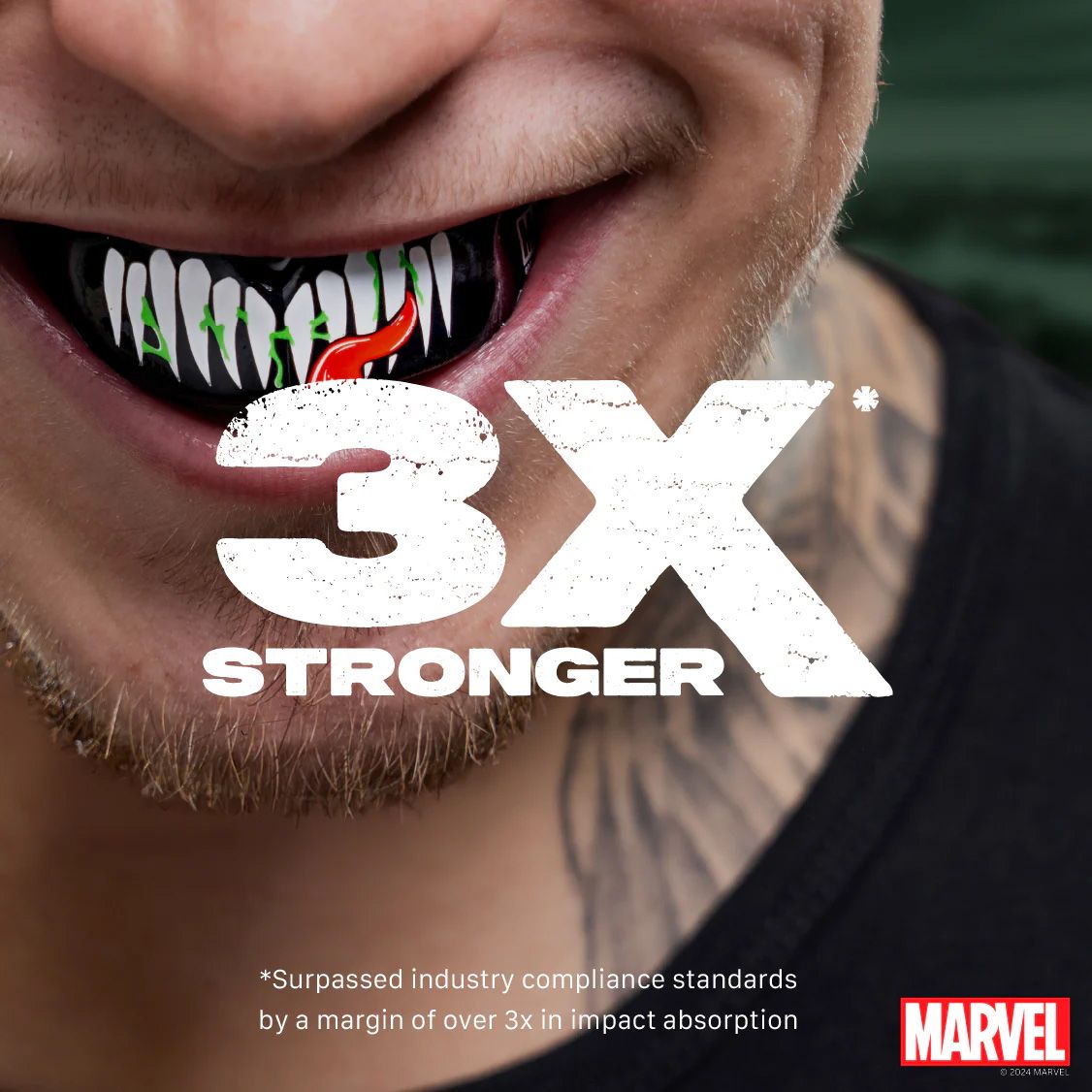 SafeJawz Marvel Venom Football Mouthguard - Adult product image