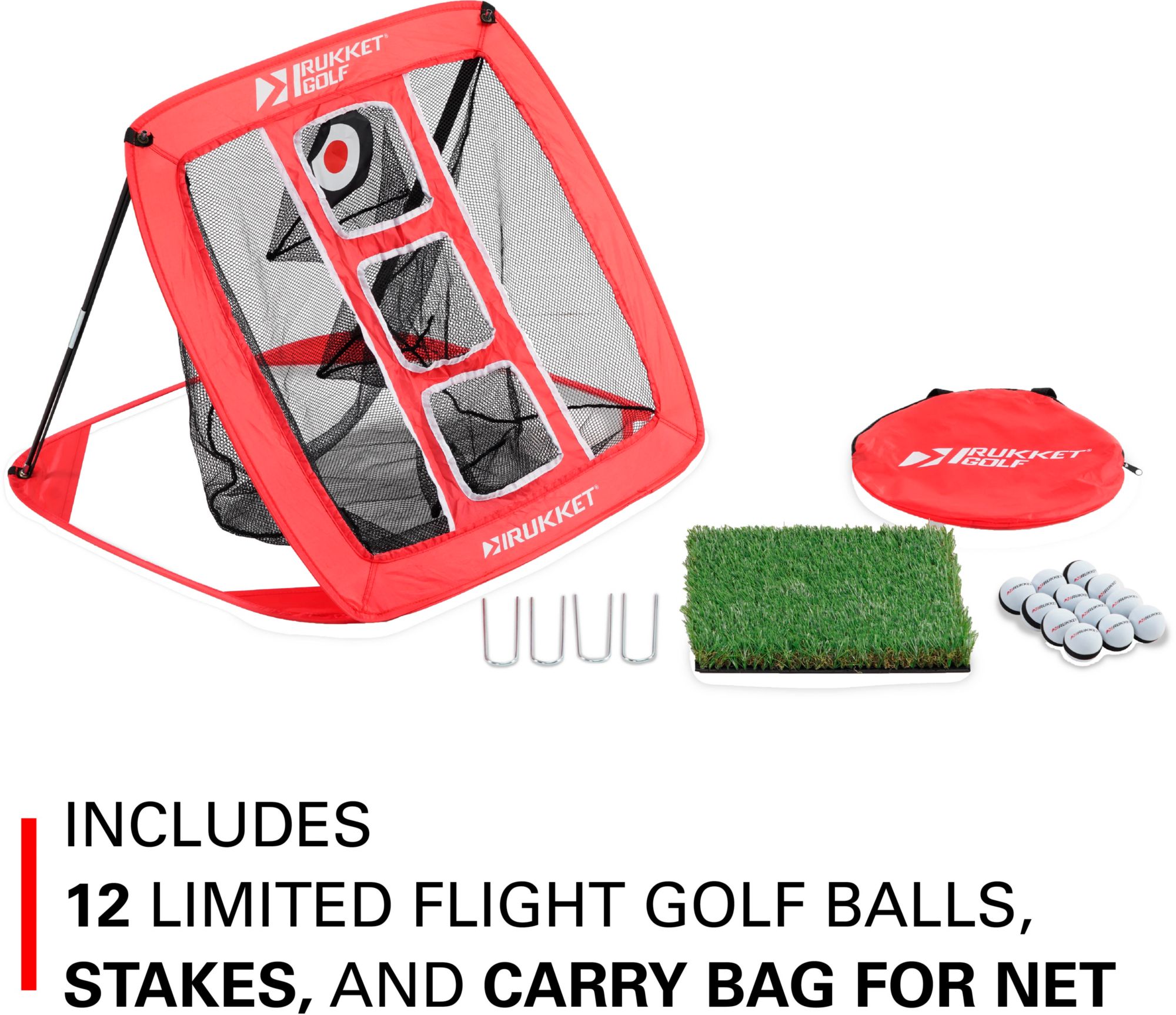 Rukket Chipping Net With Turf Mat & 12 Practice Balls product image