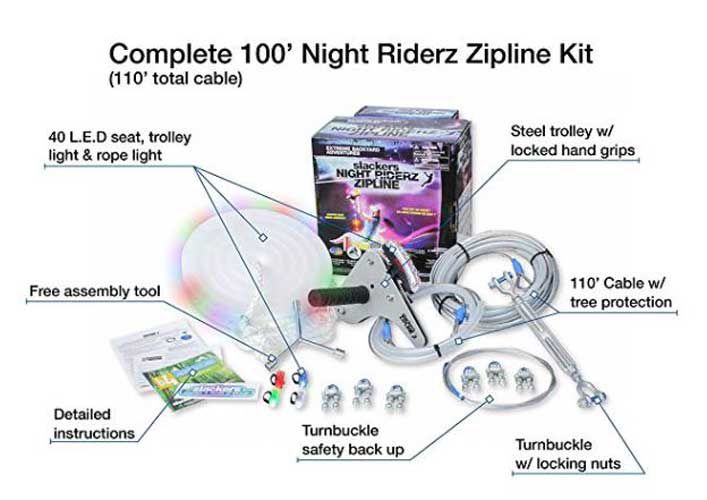 Slackers Night Riderz 100-ft. Zipline Kit product image