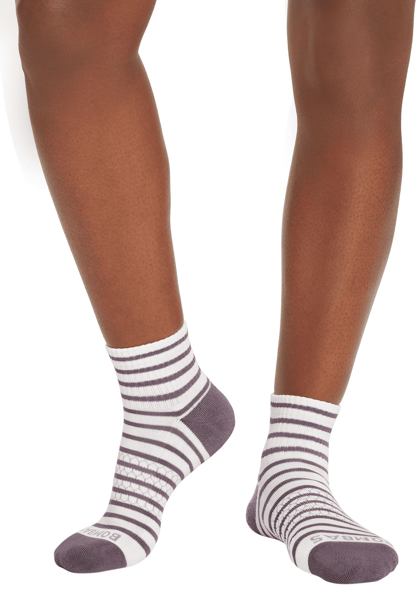 Bombas Women's Solid Striped Quarter Socks product image