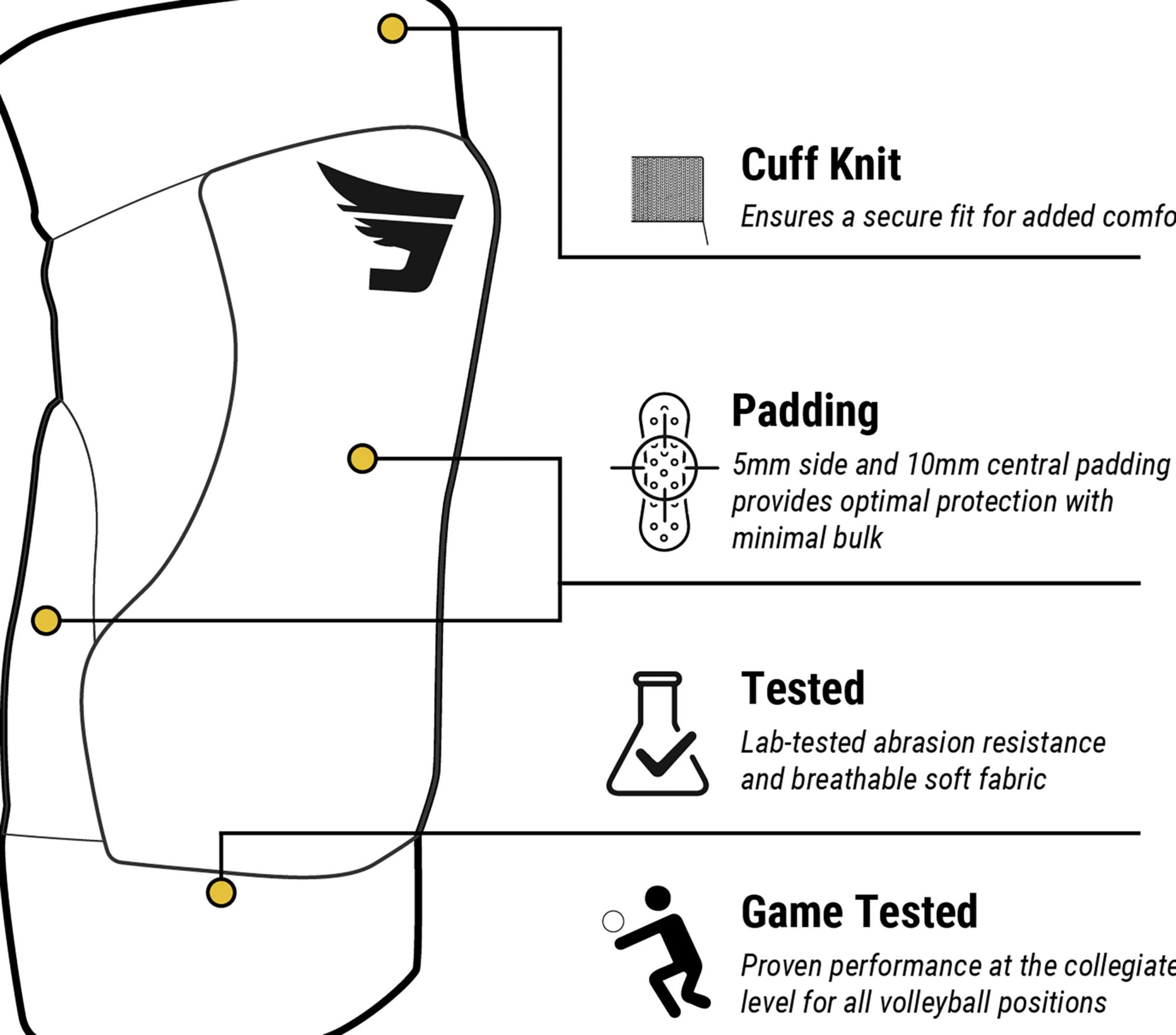 Jumplete Slidelete Volleyball Knee Pads product image