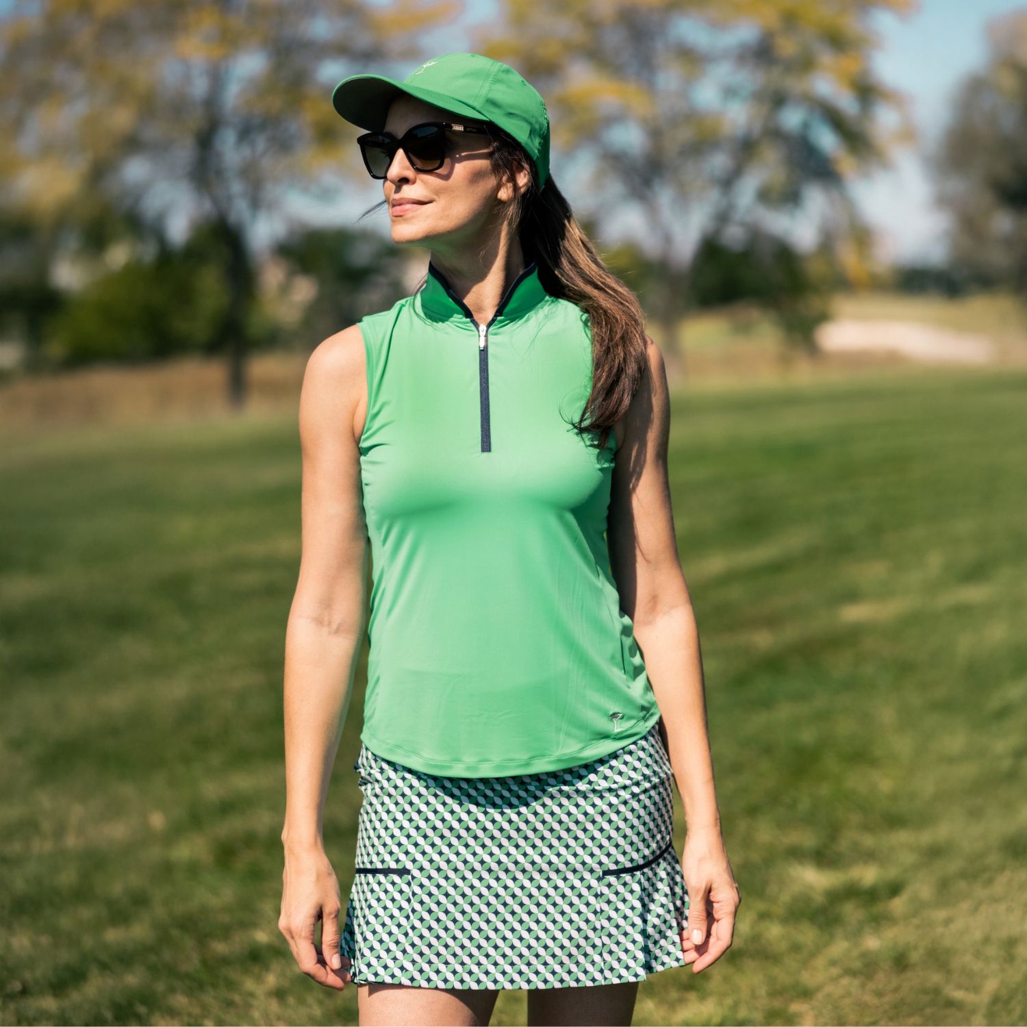 Golftini Women's Cool Girl Mock Neck Sleeveless Golf Polo product image