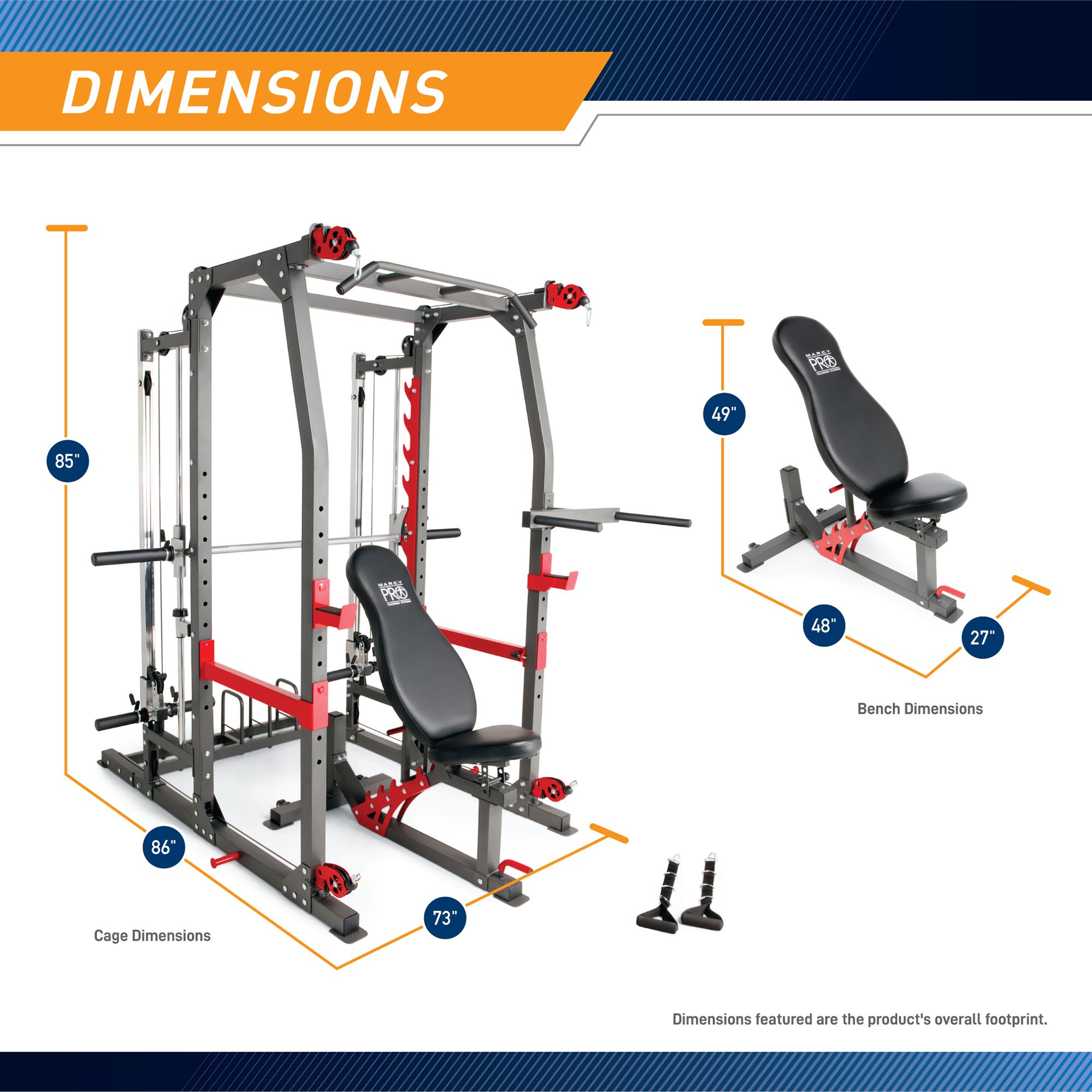 Marcy Pro Smith Machine Home Gym Training System Cage