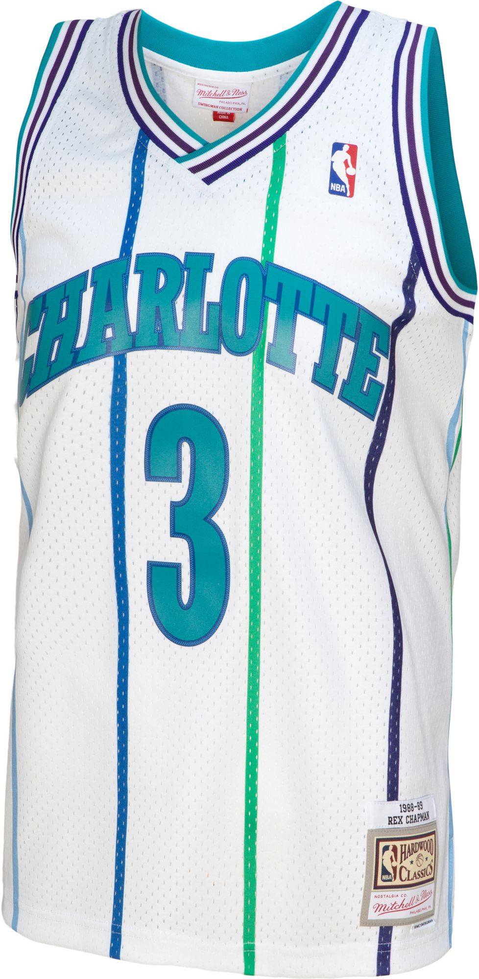 White charlotte hornets store throwback jersey