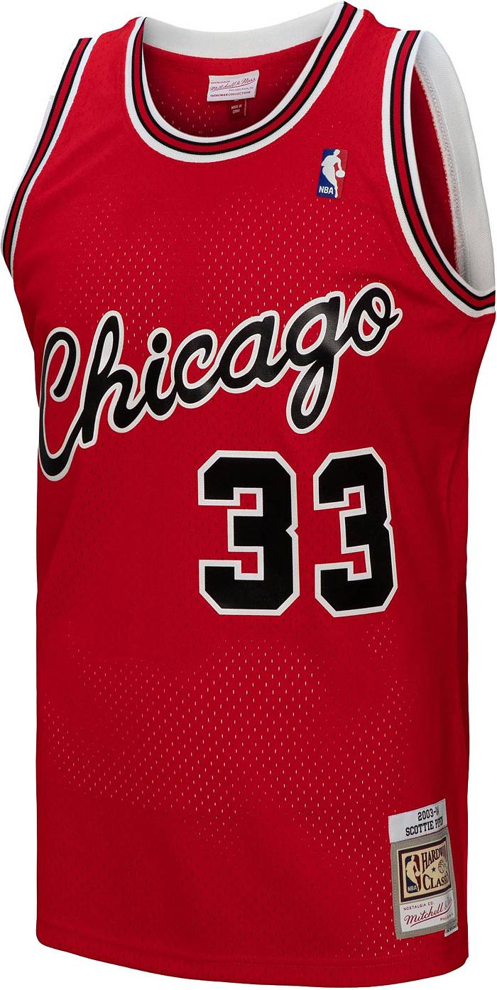  Youth Scottie Pippen Chicago Bulls Red Hardwood Classic Jersey  : Sports & Outdoors