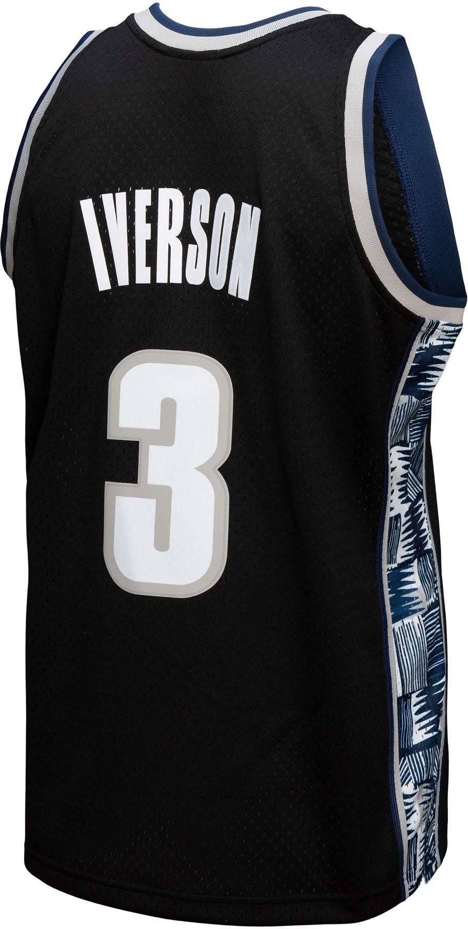 Mitchell & Ness Men's Georgetown Hoyas Allen Iverson #3 Black 1995-96 Swingman Replica Throwback Jersey product image