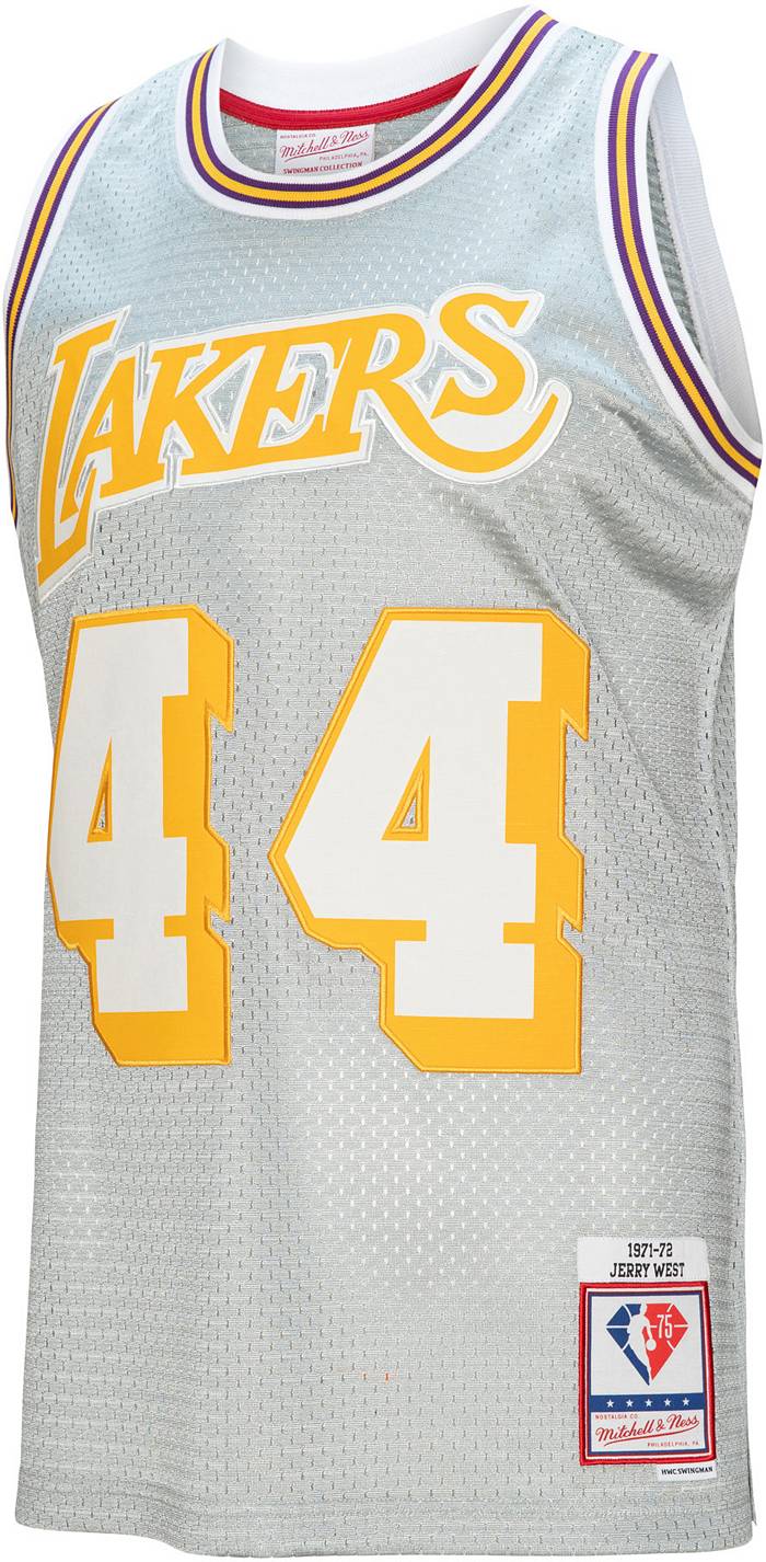 Men 44 Jerry West Jersey Blue Los Angeles Lakers Jersey Authentic