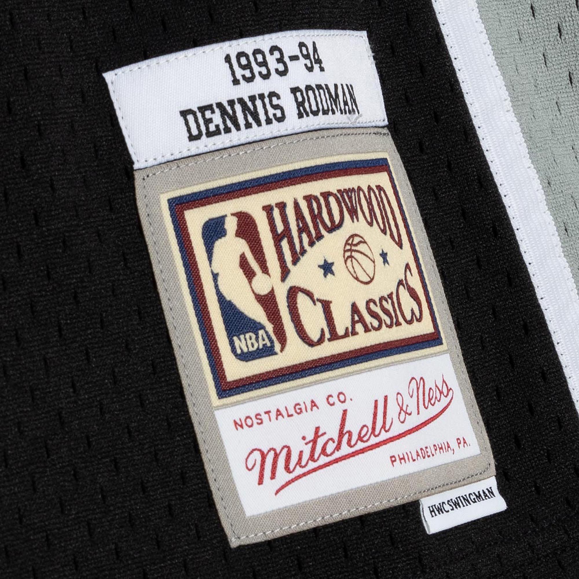 Mitchell & Ness Men's San Antonio Spurs Black Dennis Rodman #10 Hardwood Classic Jersey product image