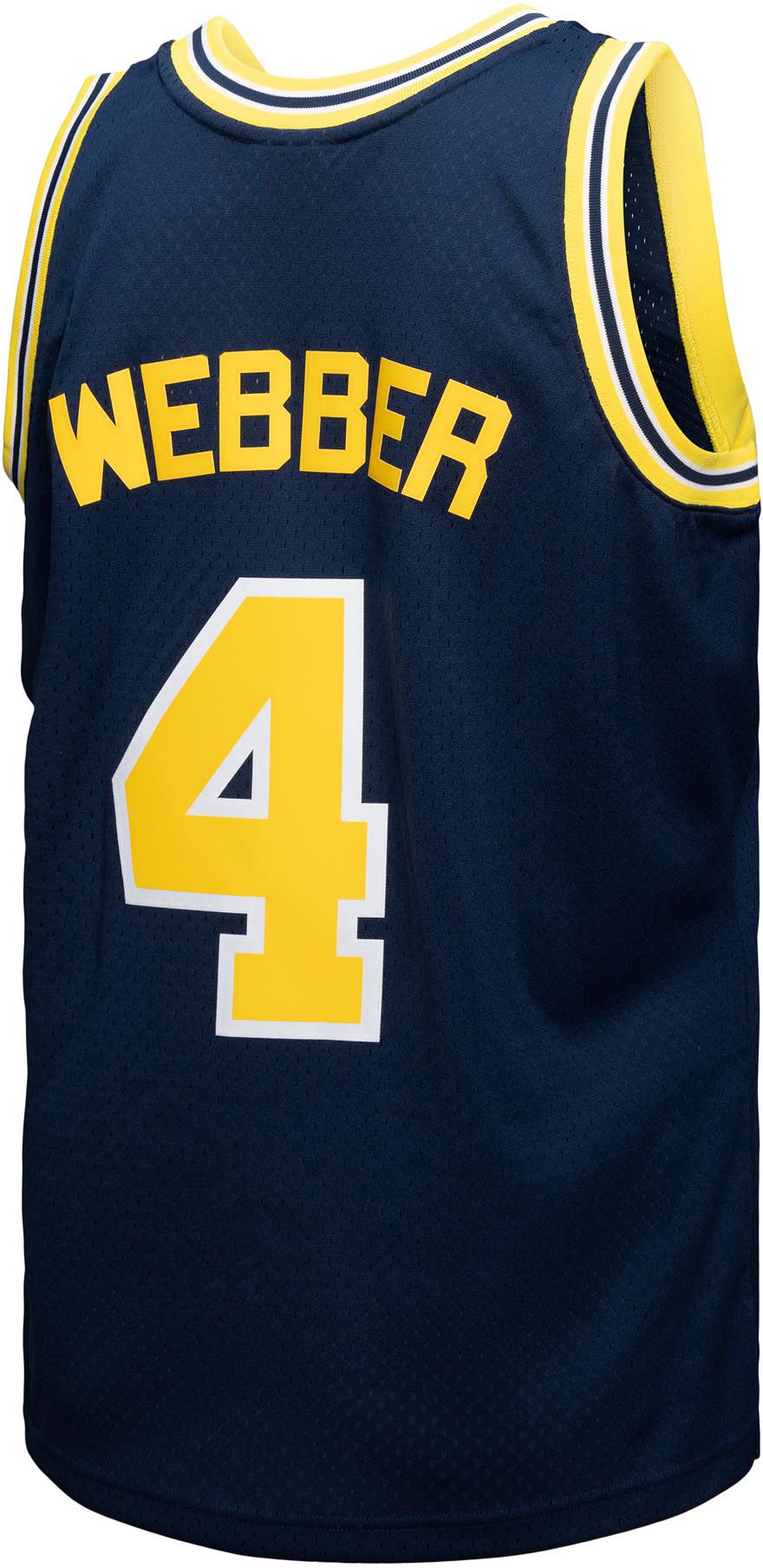 Mitchell & Ness Men's Michigan Wolverines Chris Webber #4 Blue 1991-92 Swingman Replica Throwback Jersey product image