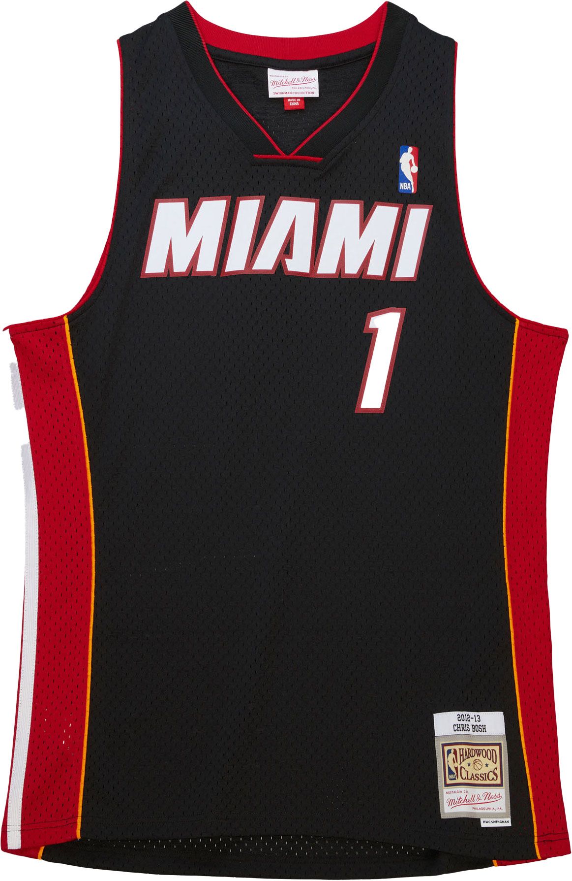 Mitchell & Ness Men's Miami Heat 2012 Chris Bosh #1 Swingman Jersey product image