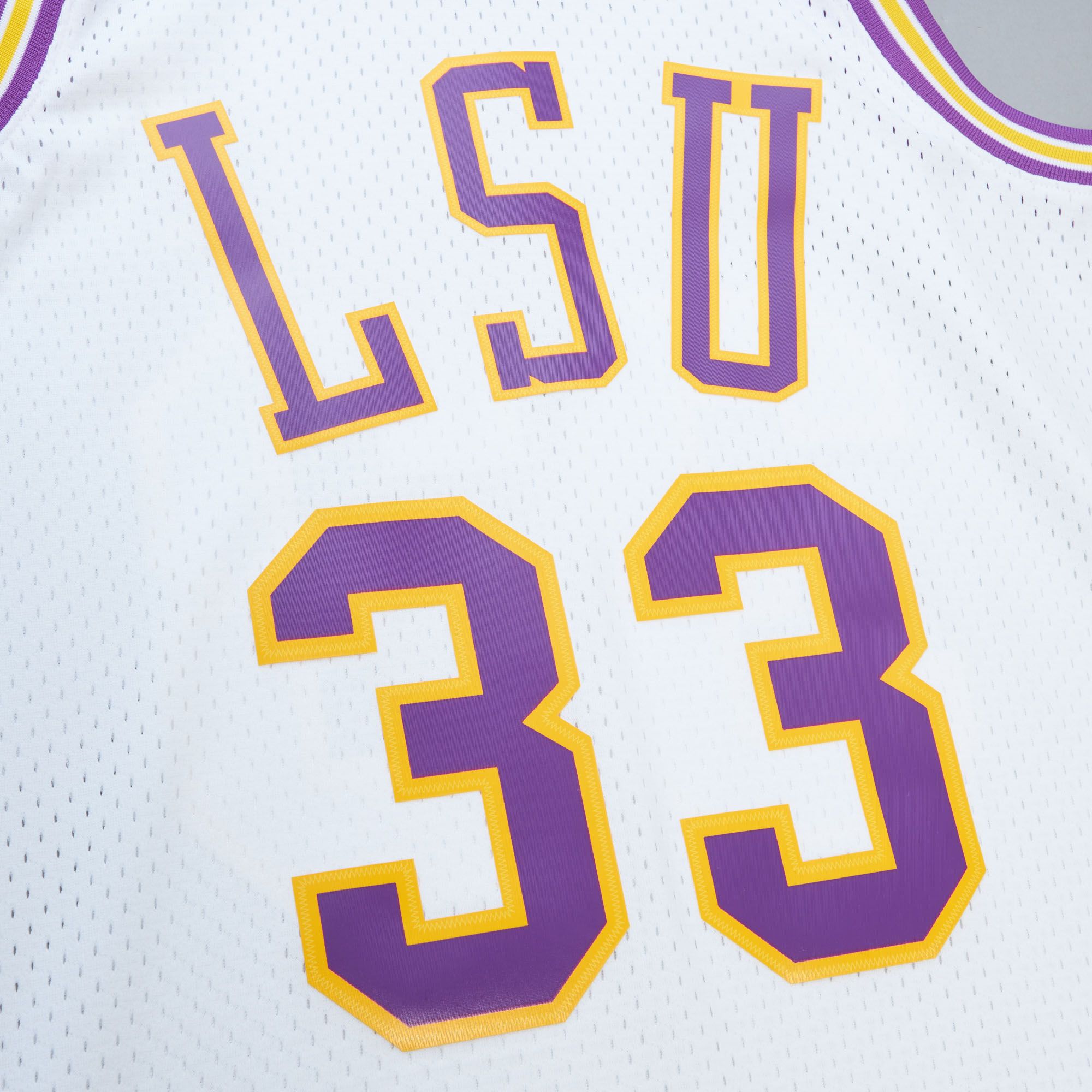 Mitchell & Ness Men's LSU Tigers White Shaquille O'Neal #33 Swingman Home Jersey product image